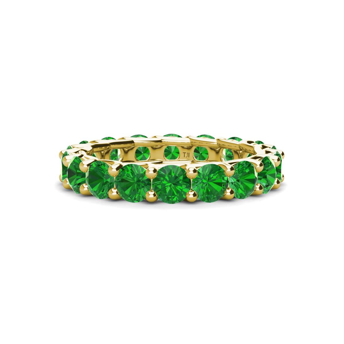 Laida 3.80 mm Green Garnet Eternity Band 