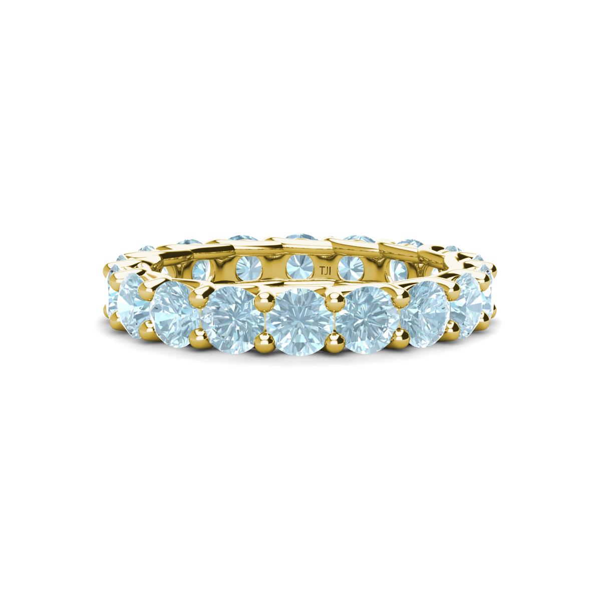 Laida 3.80 mm Aquamarine Eternity Band 