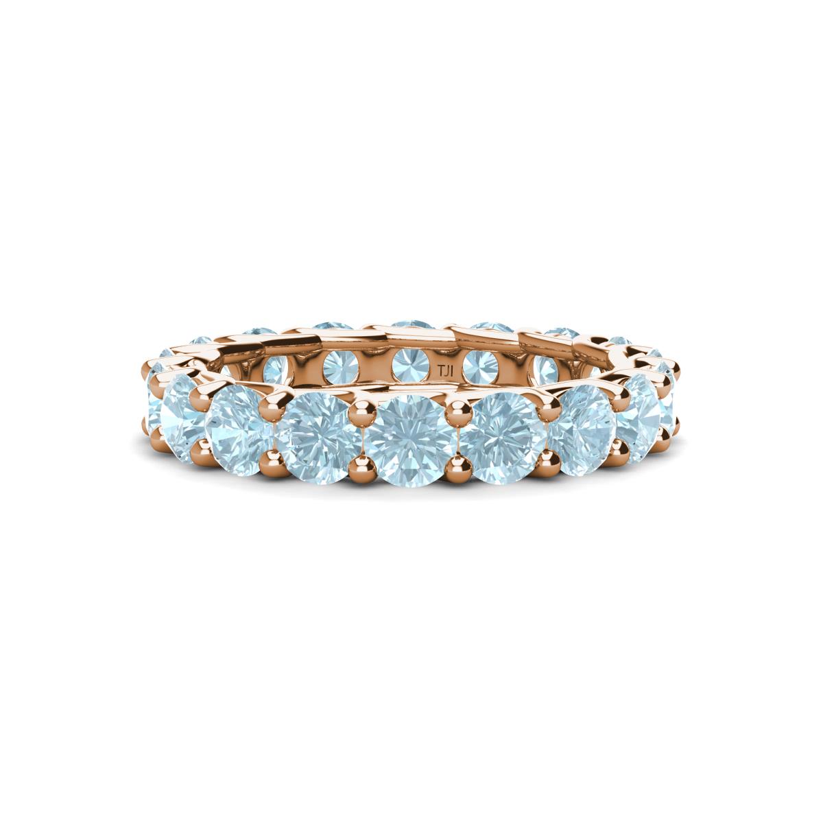 Laida 3.80 mm Aquamarine Eternity Band 