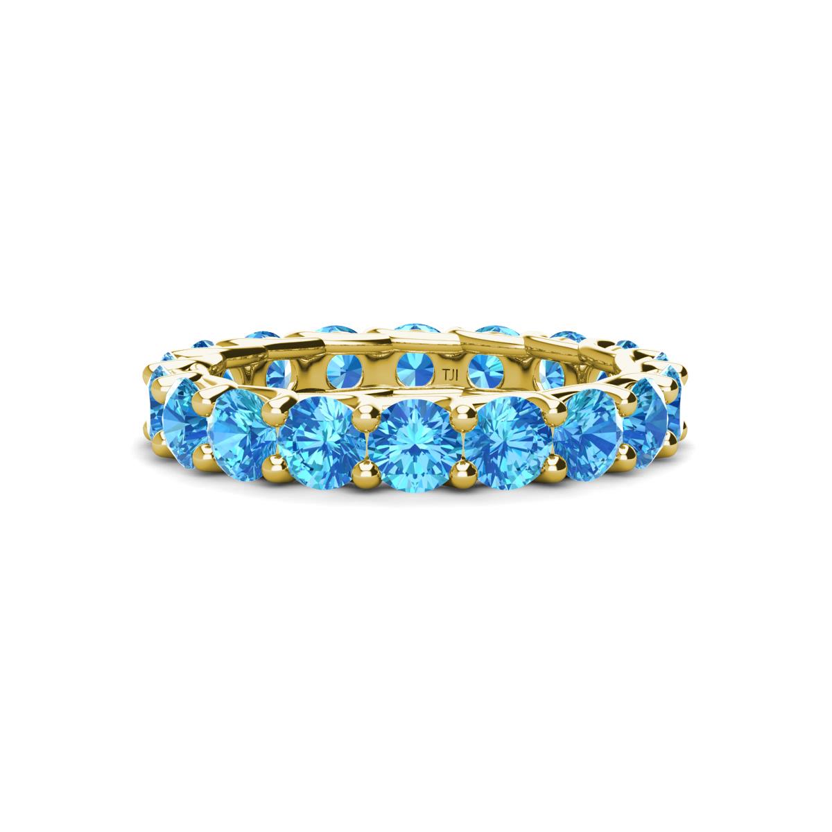 Laida 3.80 mm Blue Topaz Eternity Band 