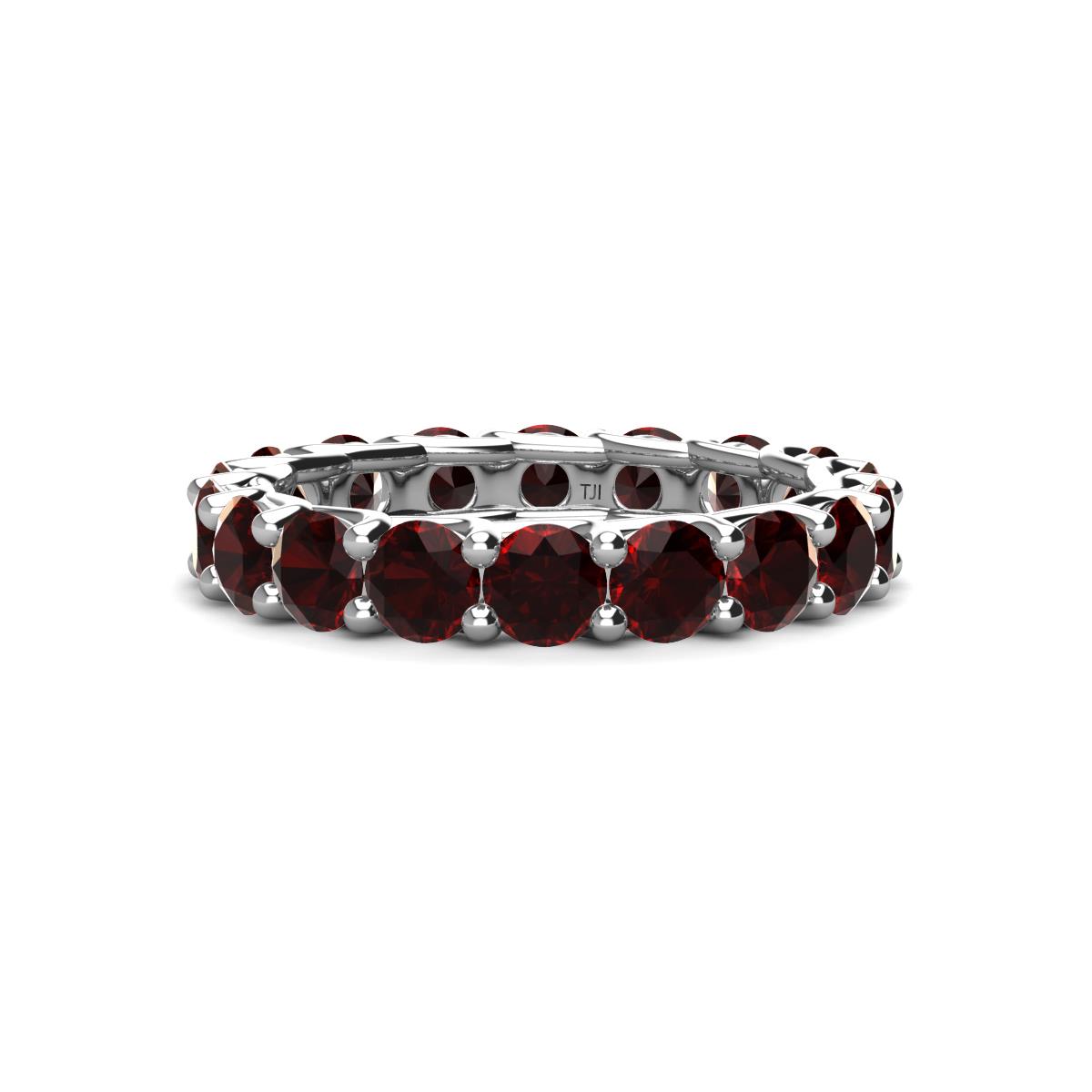 Laida 3.80 mm Red Garnet Eternity Band 