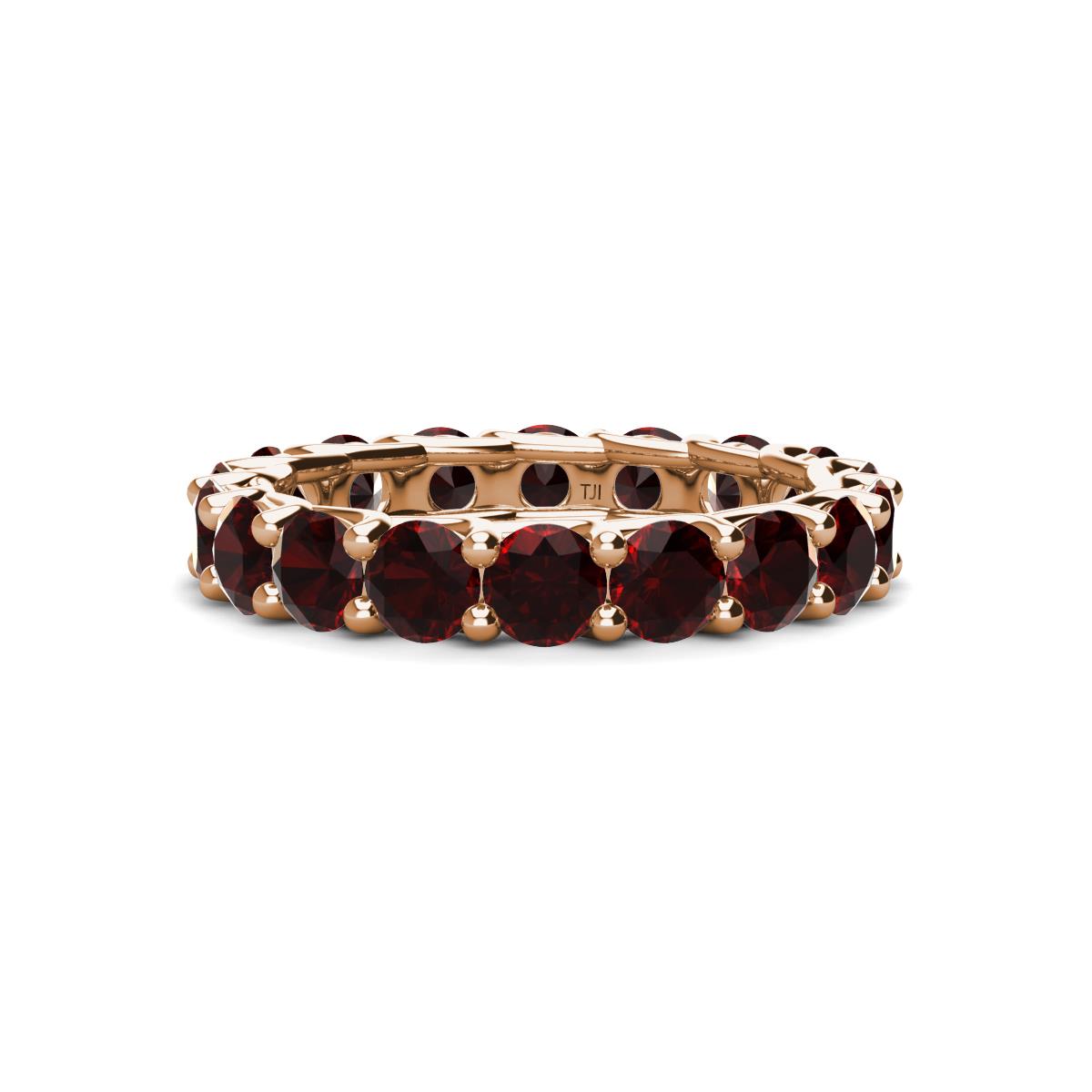 Laida 3.80 mm Red Garnet Eternity Band 