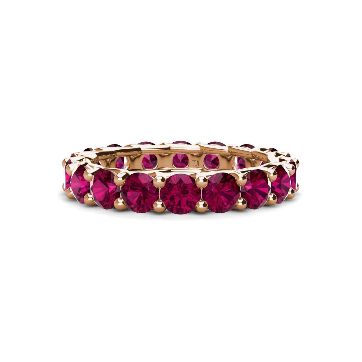 Laida 3.80 mm Rhodolite Garnet Eternity Band 
