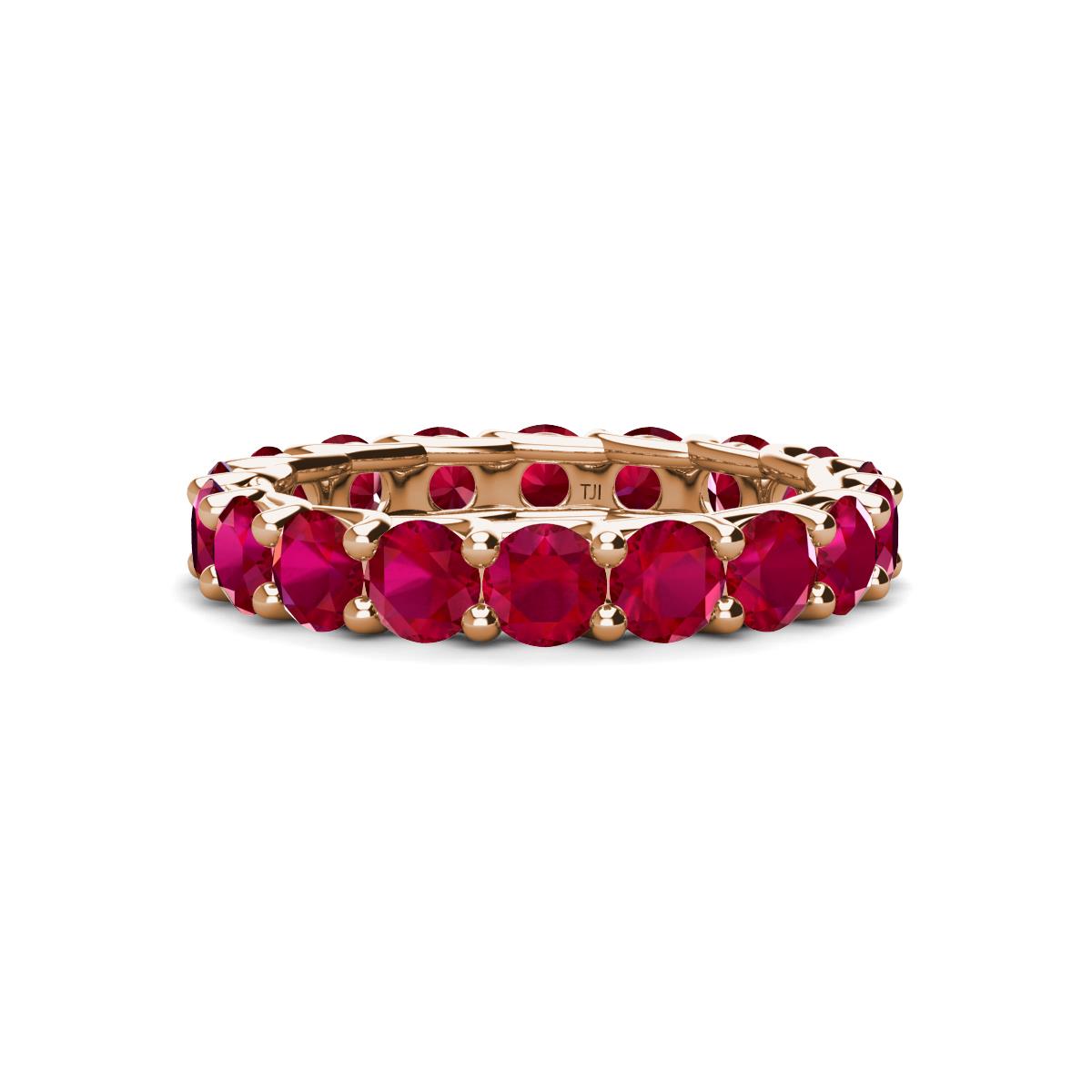 Laida 3.80 mm Ruby Eternity Band 