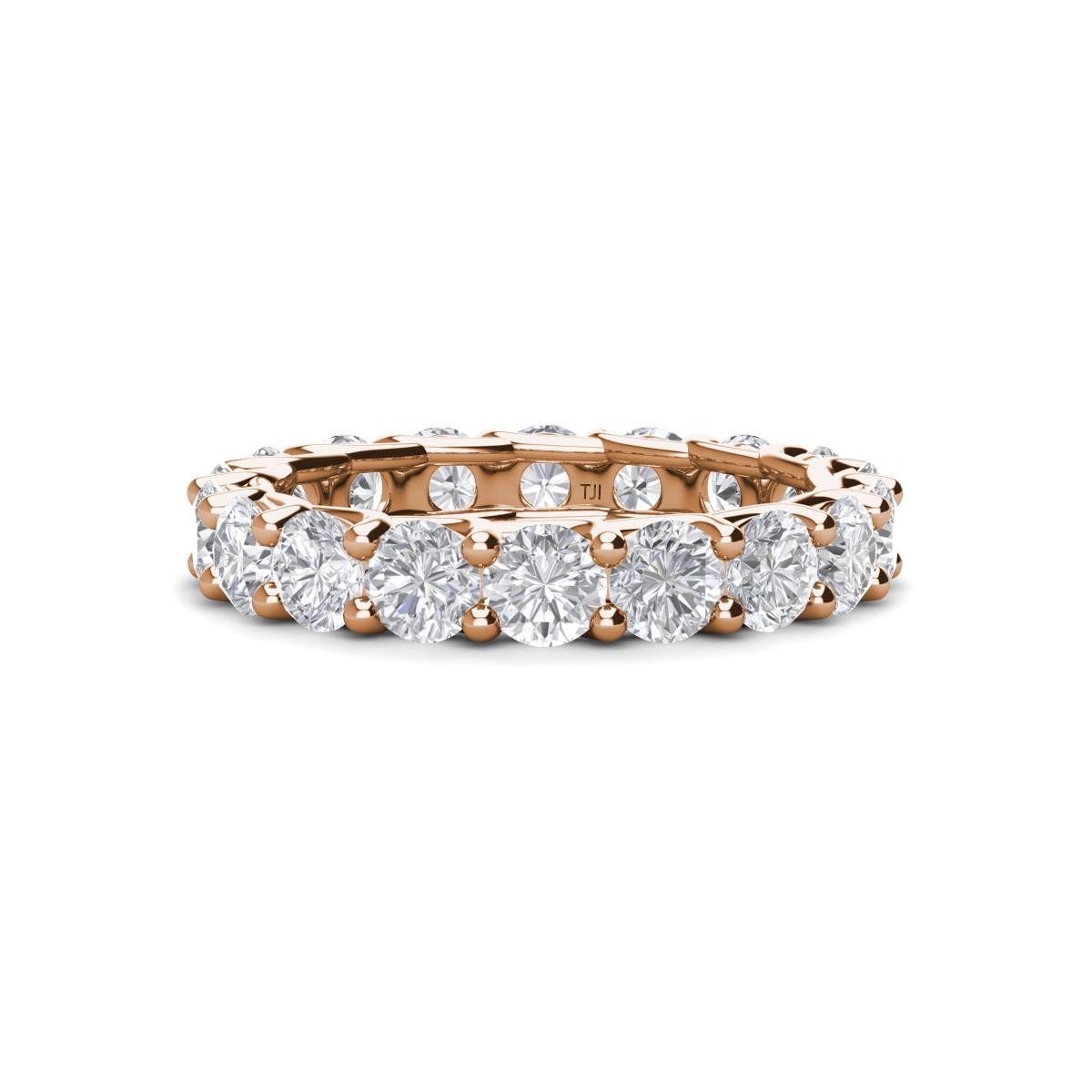 Laida 3.80 mm White Sapphire Eternity Band 