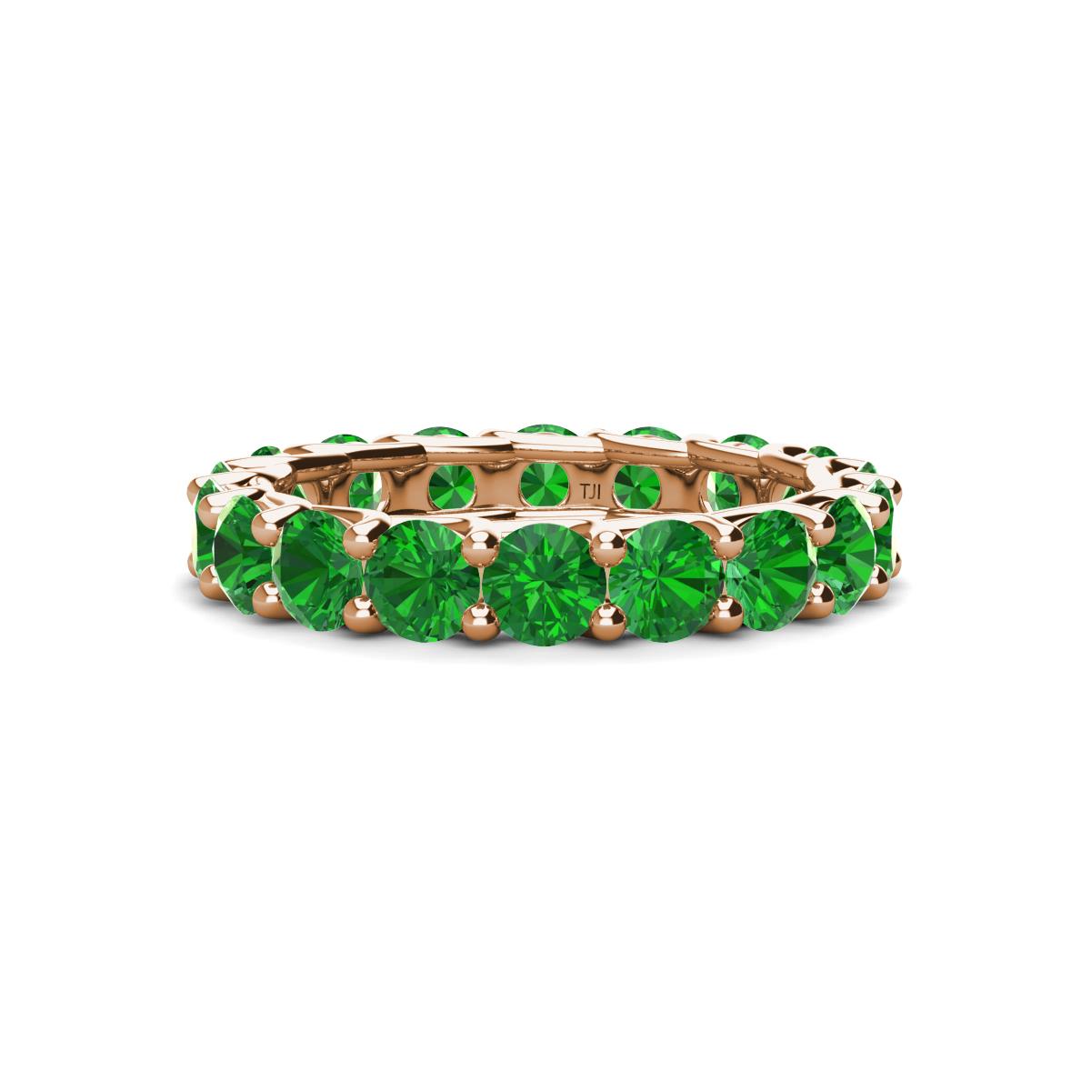 Laida 3.80 mm Green Garnet Eternity Band 