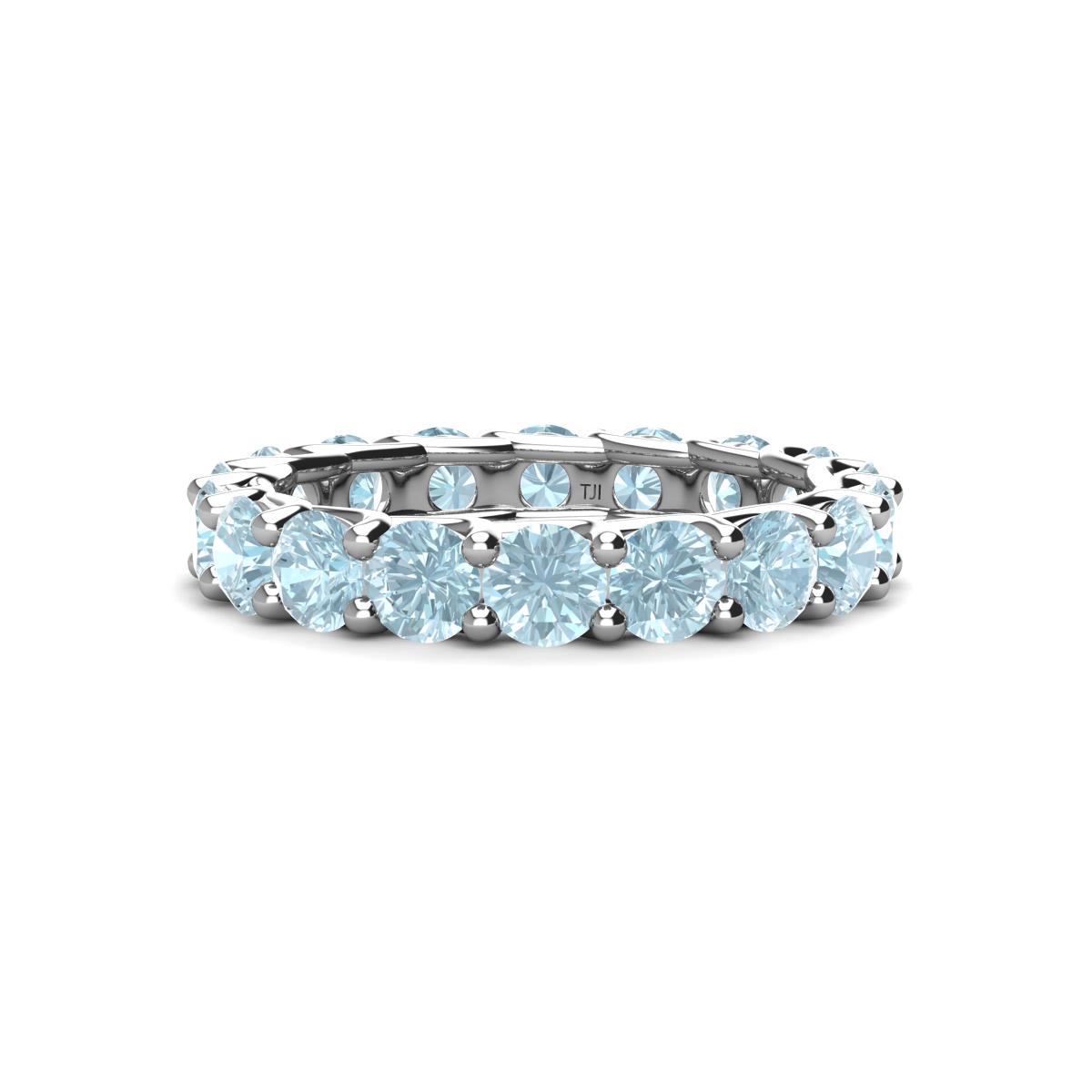 Laida 3.80 mm Aquamarine Eternity Band 