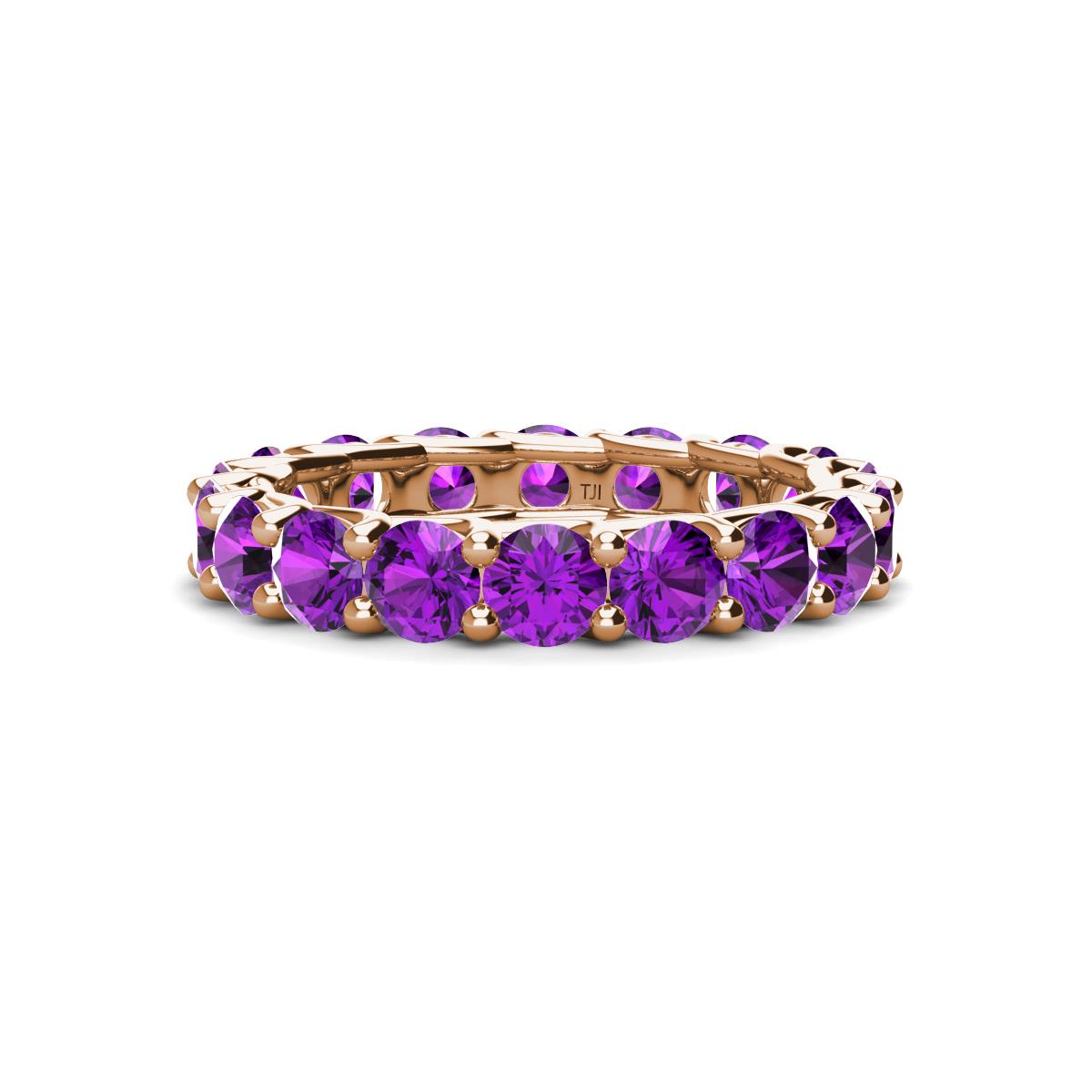 Laida 3.80 mm Amethyst Eternity Band 