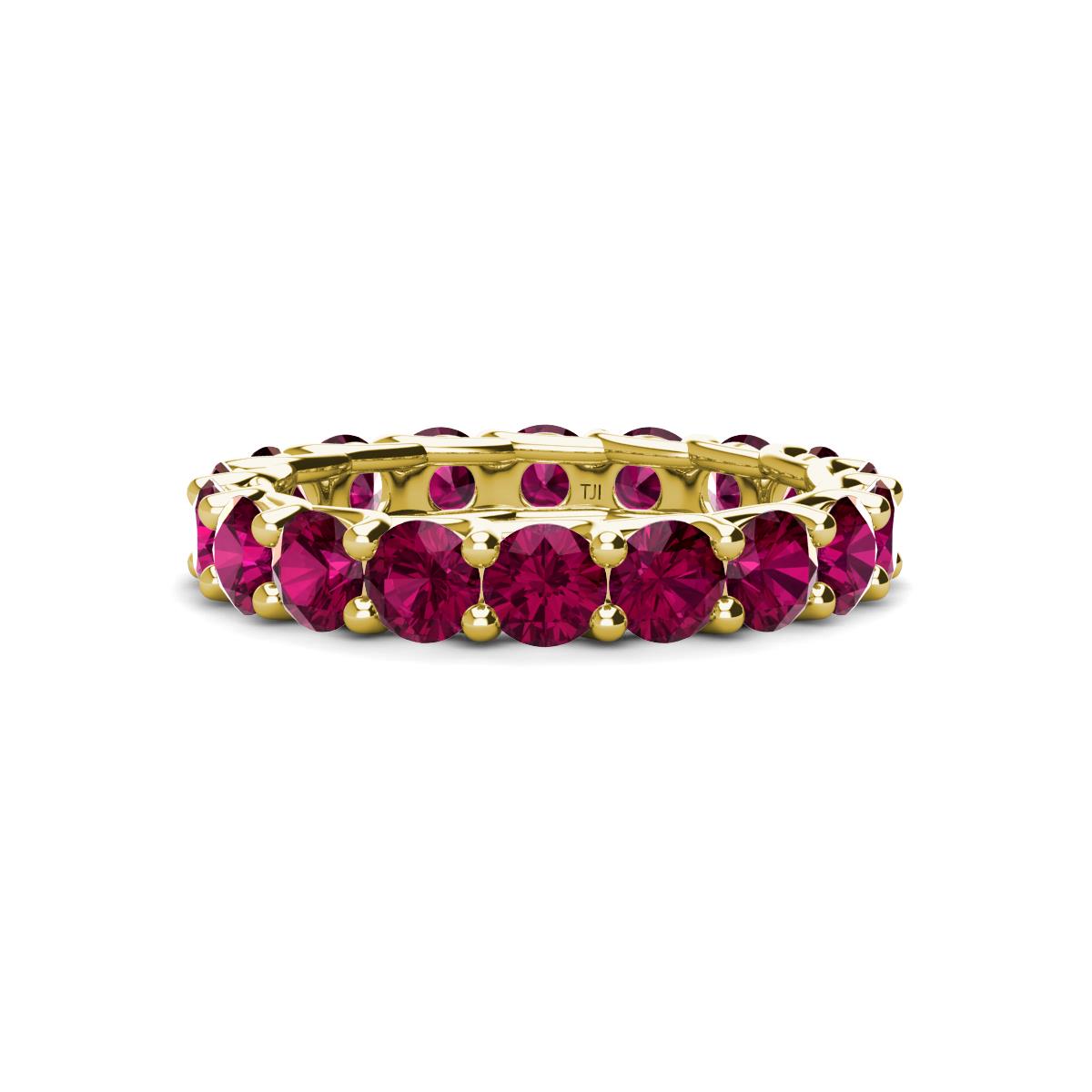 Laida 3.80 mm Rhodolite Garnet Eternity Band 