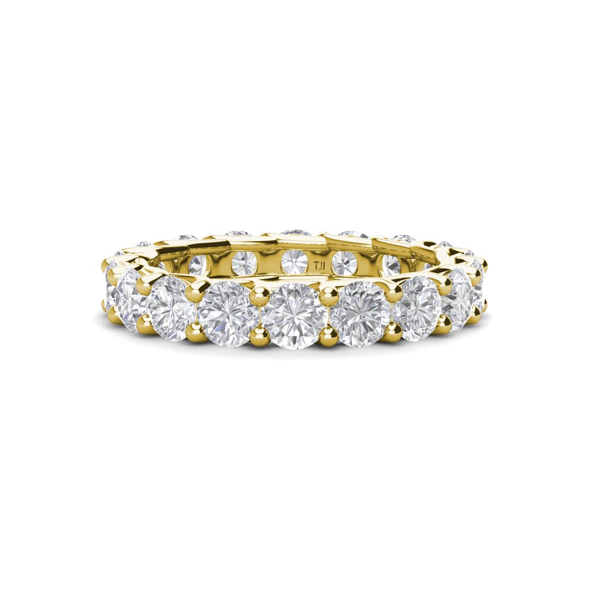 Laida 3.80 mm White Sapphire Eternity Band 