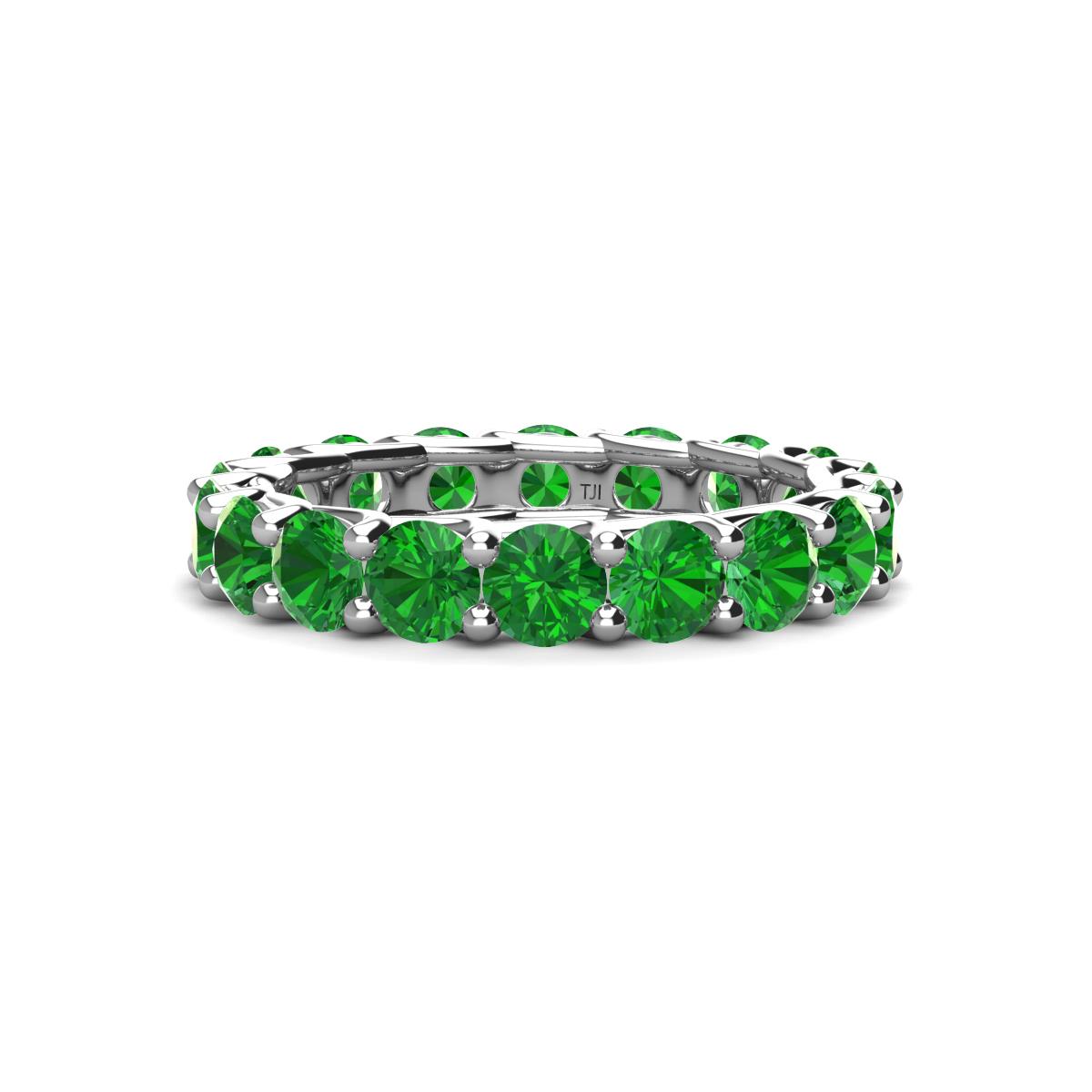 Laida 3.80 mm Green Garnet Eternity Band 