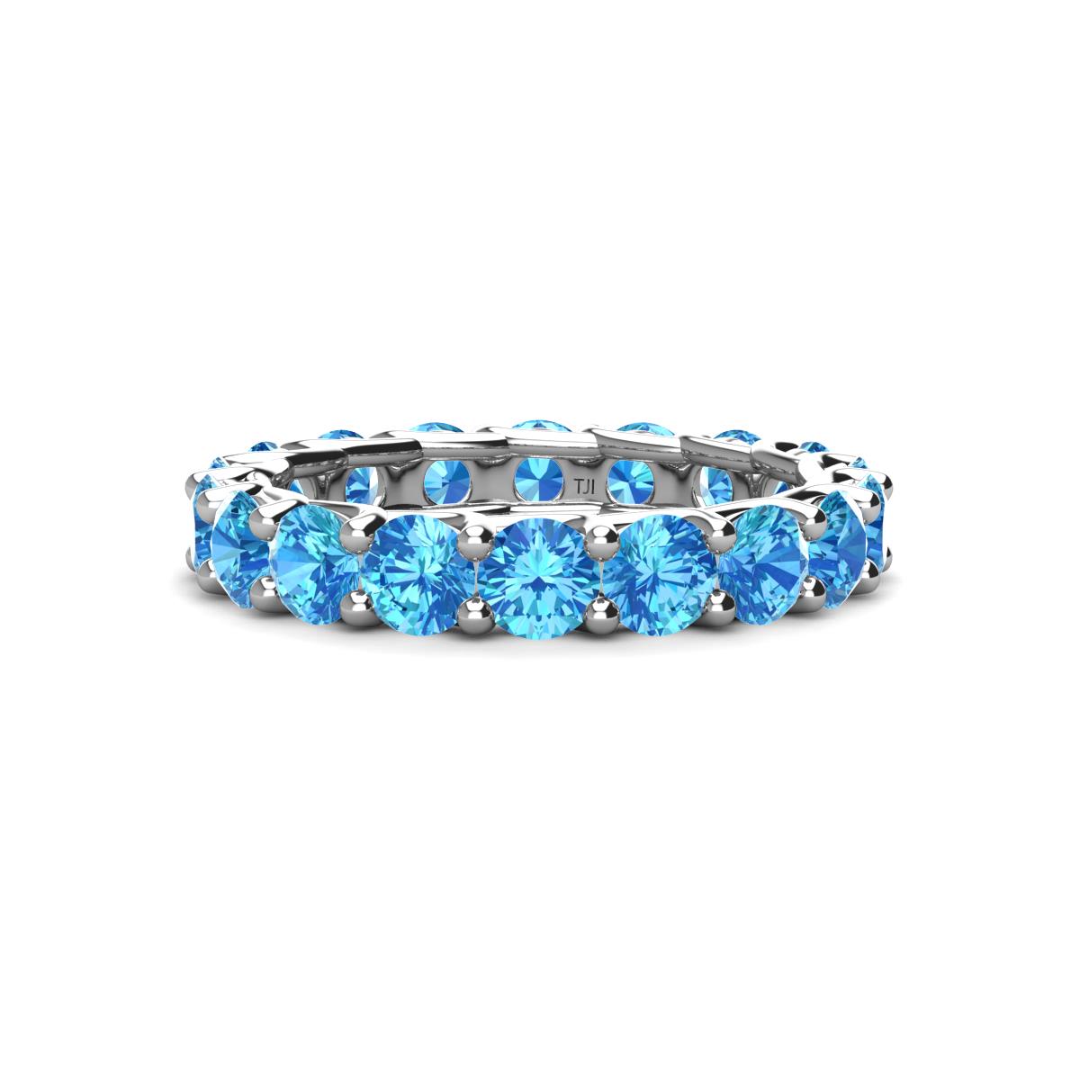 Laida 3.80 mm Blue Topaz Eternity Band 