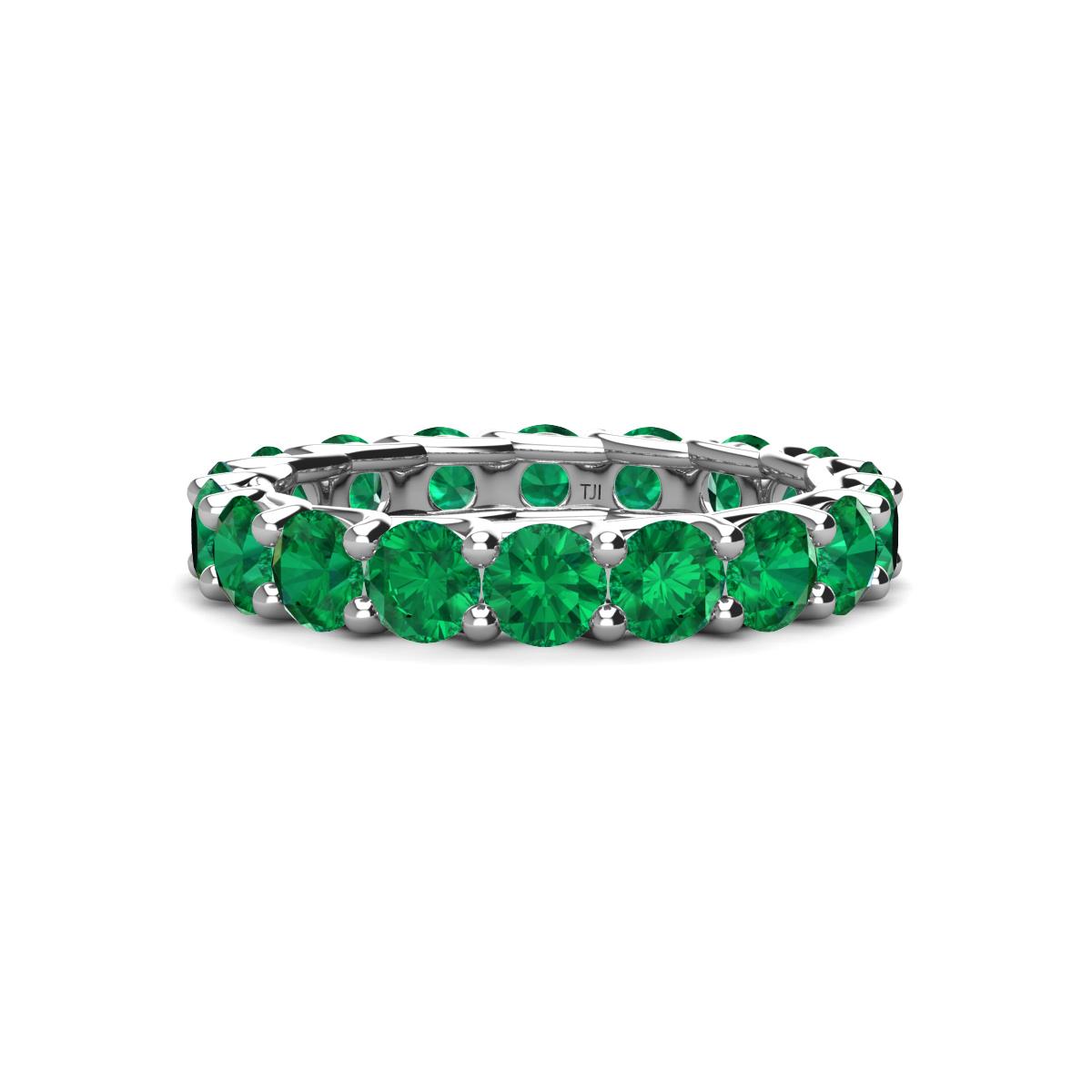 Laida 3.80 mm Emerald Eternity Band 