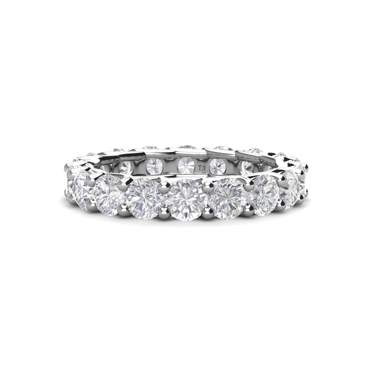 Laida 3.80 mm White Sapphire Eternity Band 