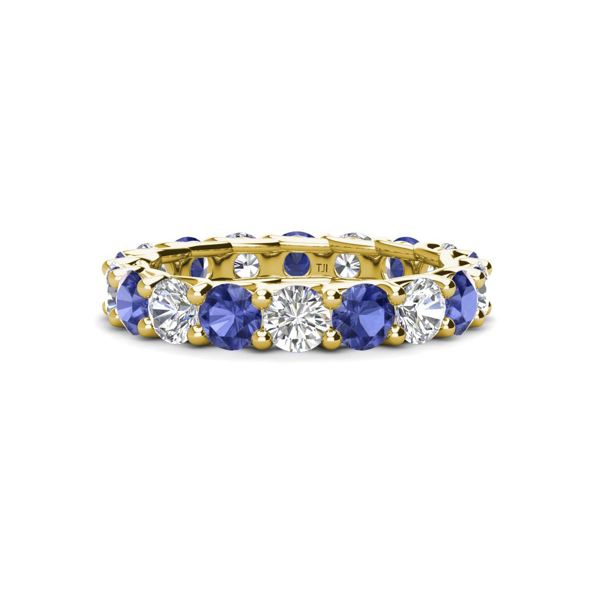 Laida 3.80 mm Iolite and Diamond Eternity Band 