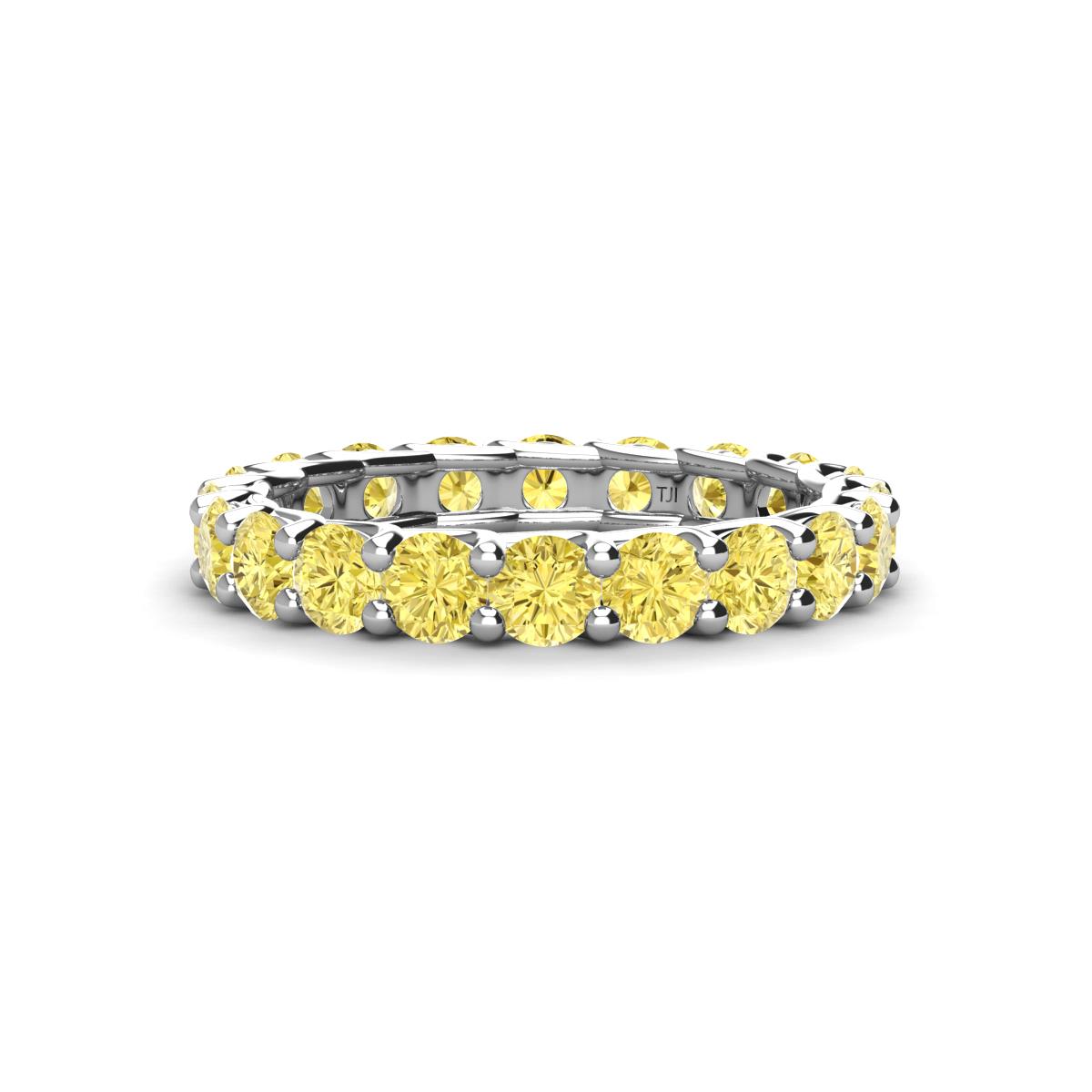 Laida 3.40 mm Yellow Sapphire Eternity Band 