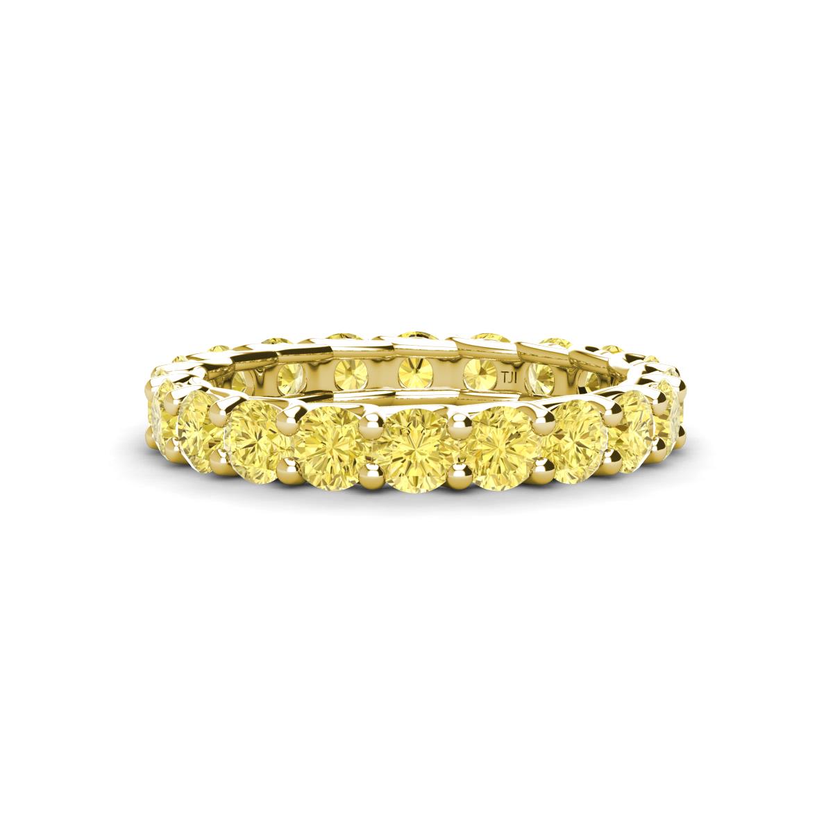 Laida 3.40 mm Yellow Sapphire Eternity Band 
