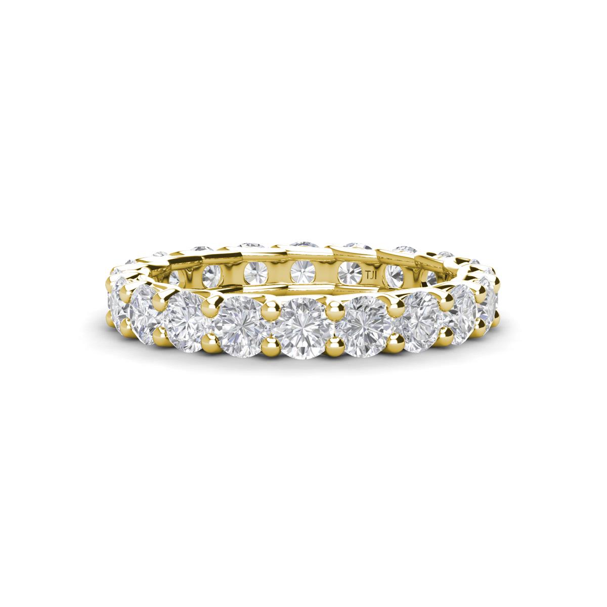 Laida 3.40 mm White Sapphire Eternity Band 
