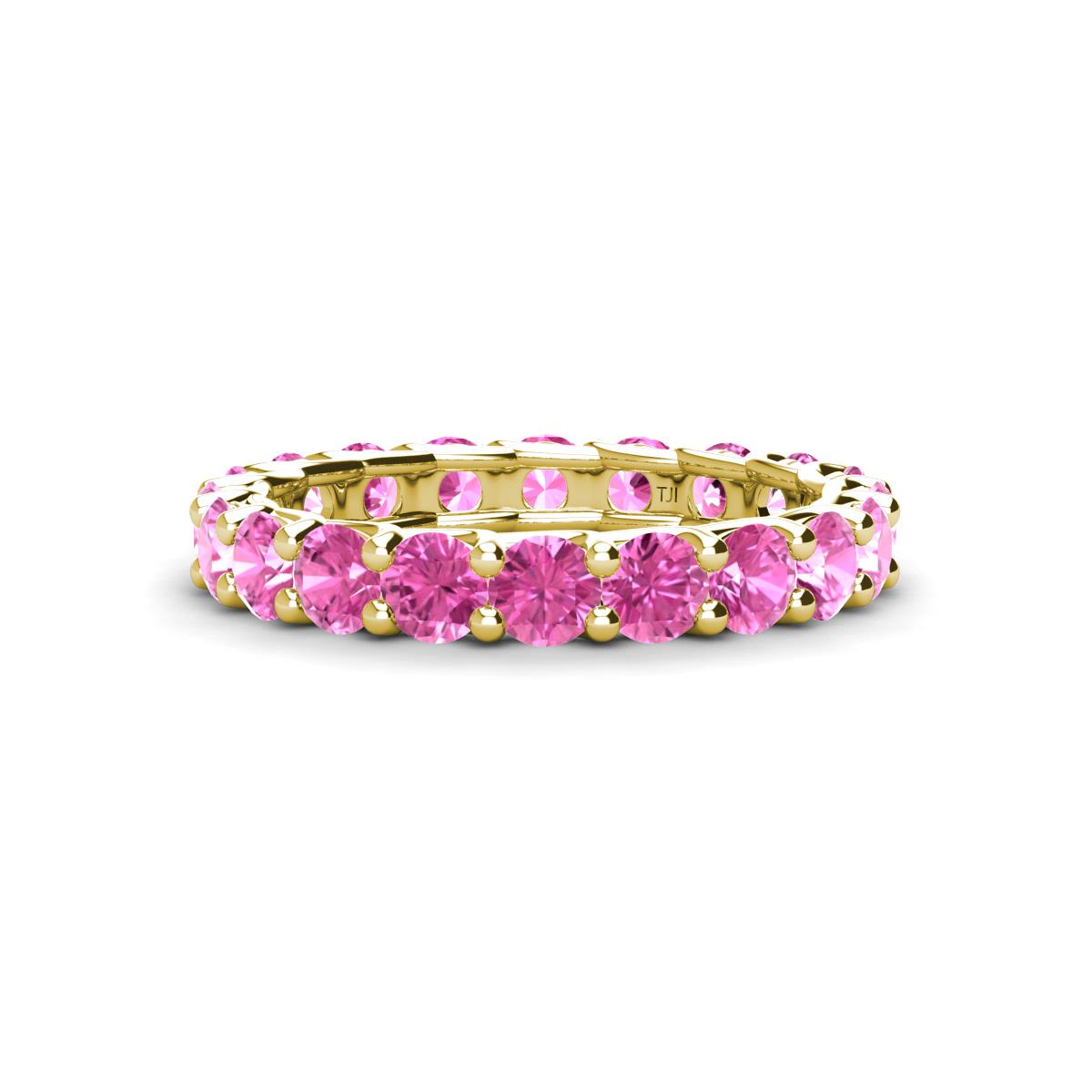 Laida 3.40 mm Pink Sapphire Eternity Band 
