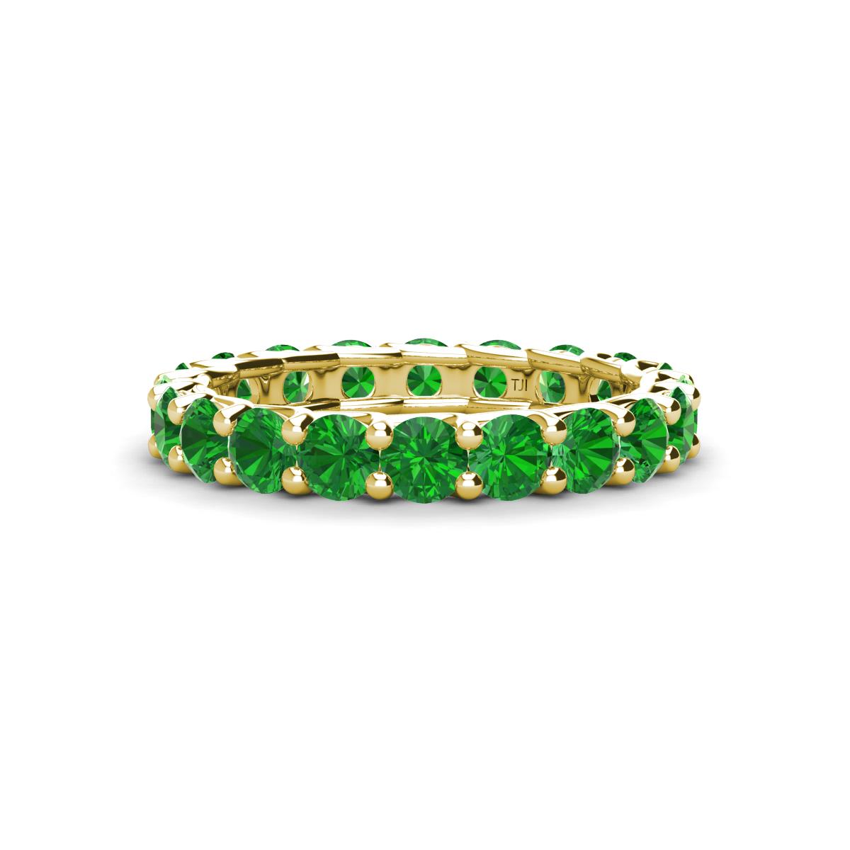 Laida 3.40 mm Green Garnet Eternity Band 