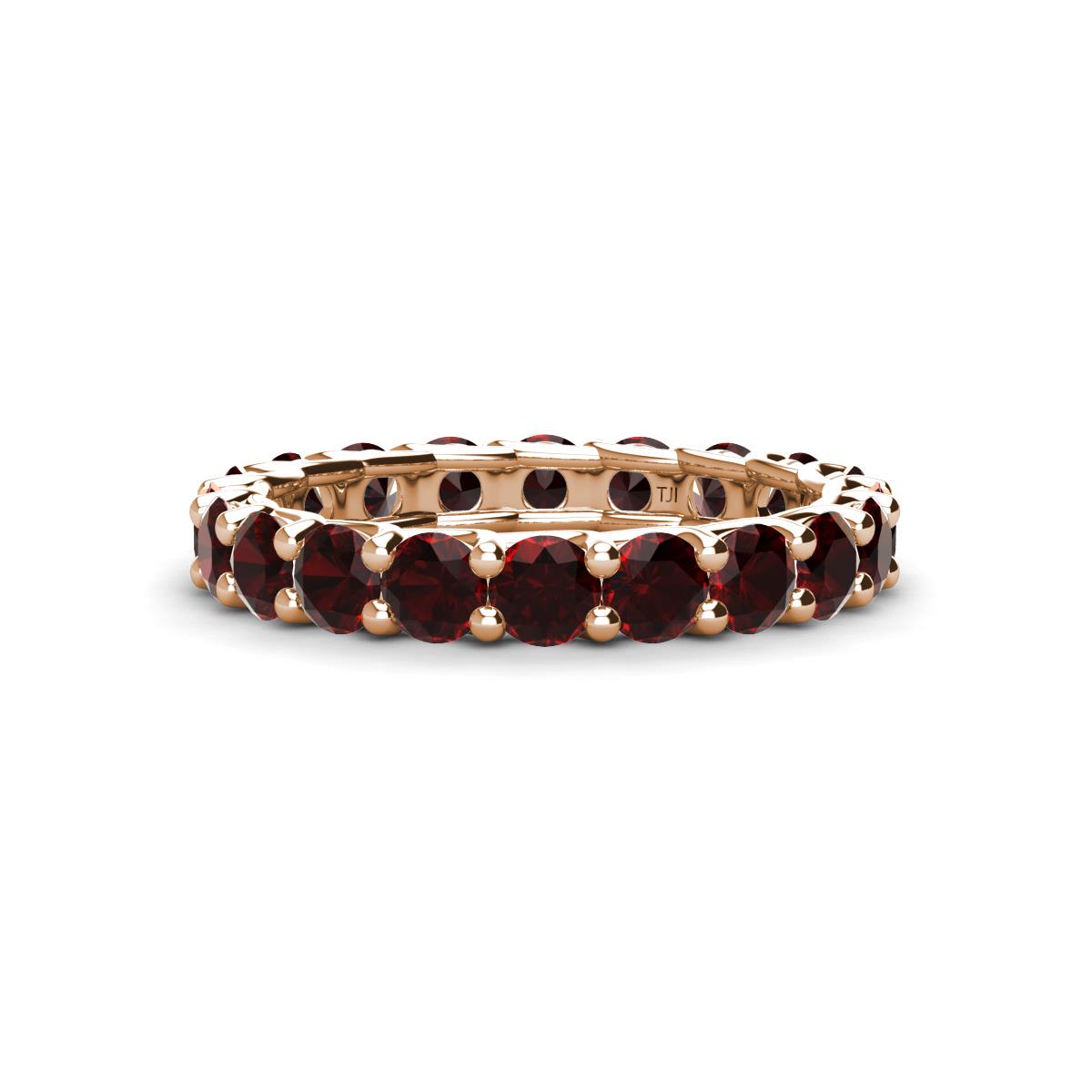 Laida 3.40 mm Red Garnet Eternity Band 