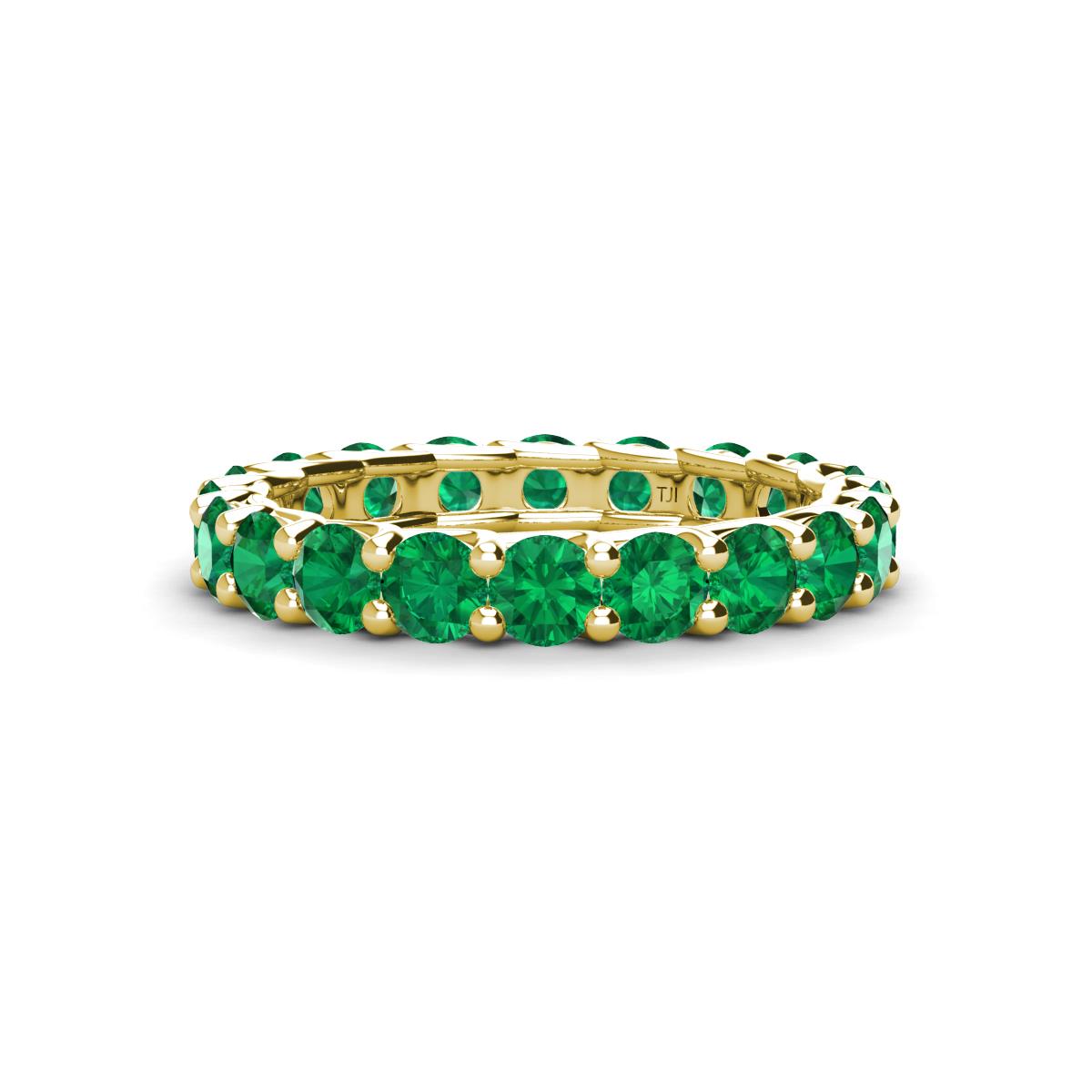 Laida 3.40 mm Emerald Eternity Band 