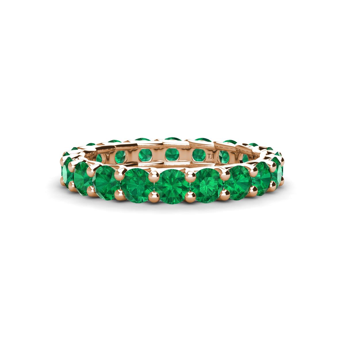 Laida 3.40 mm Emerald Eternity Band 