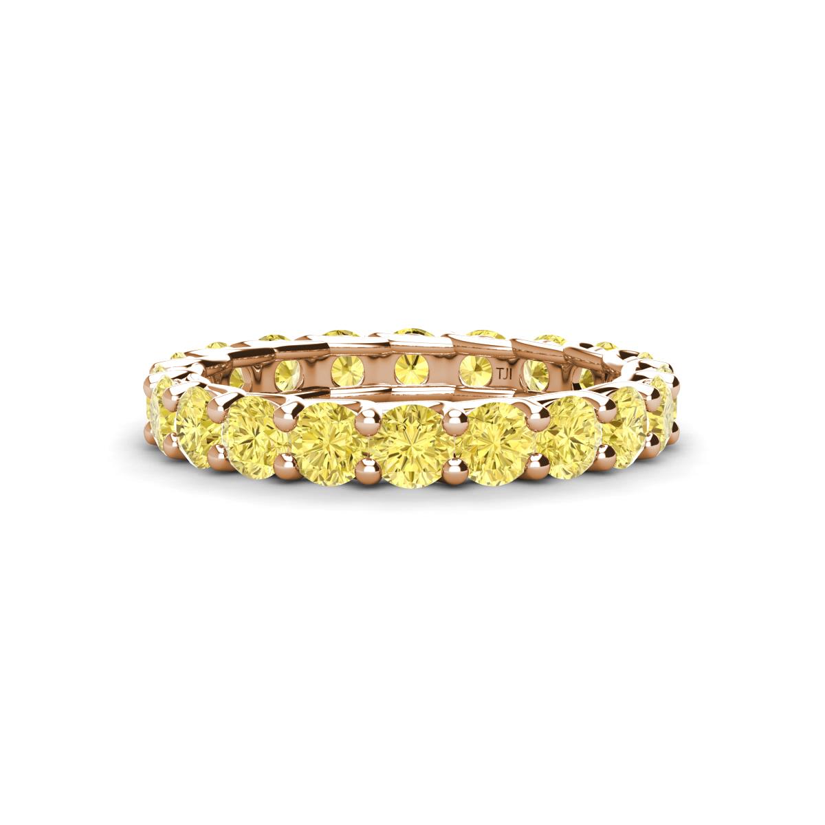 Laida 3.40 mm Yellow Sapphire Eternity Band 
