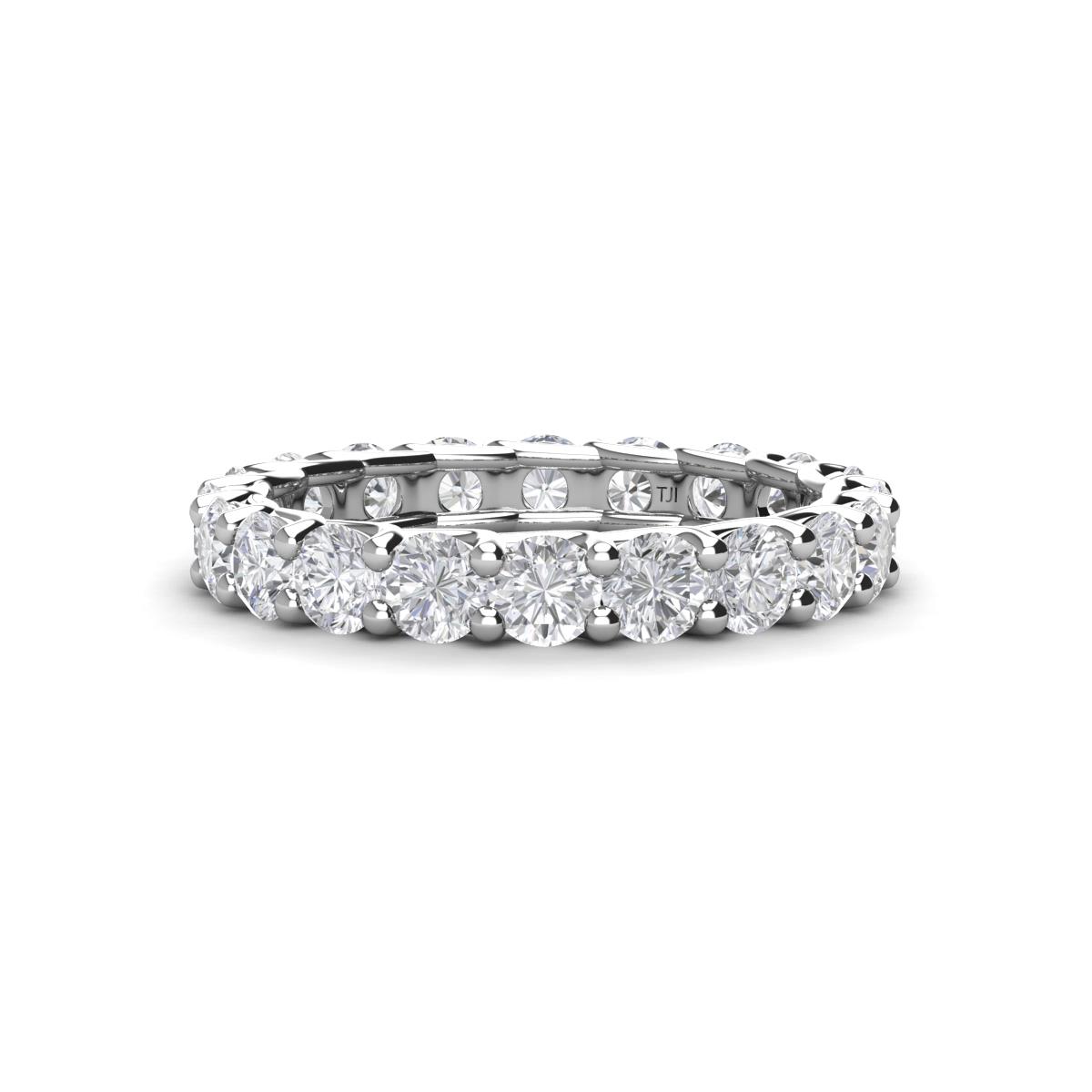 Laida 3.40 mm White Sapphire Eternity Band 