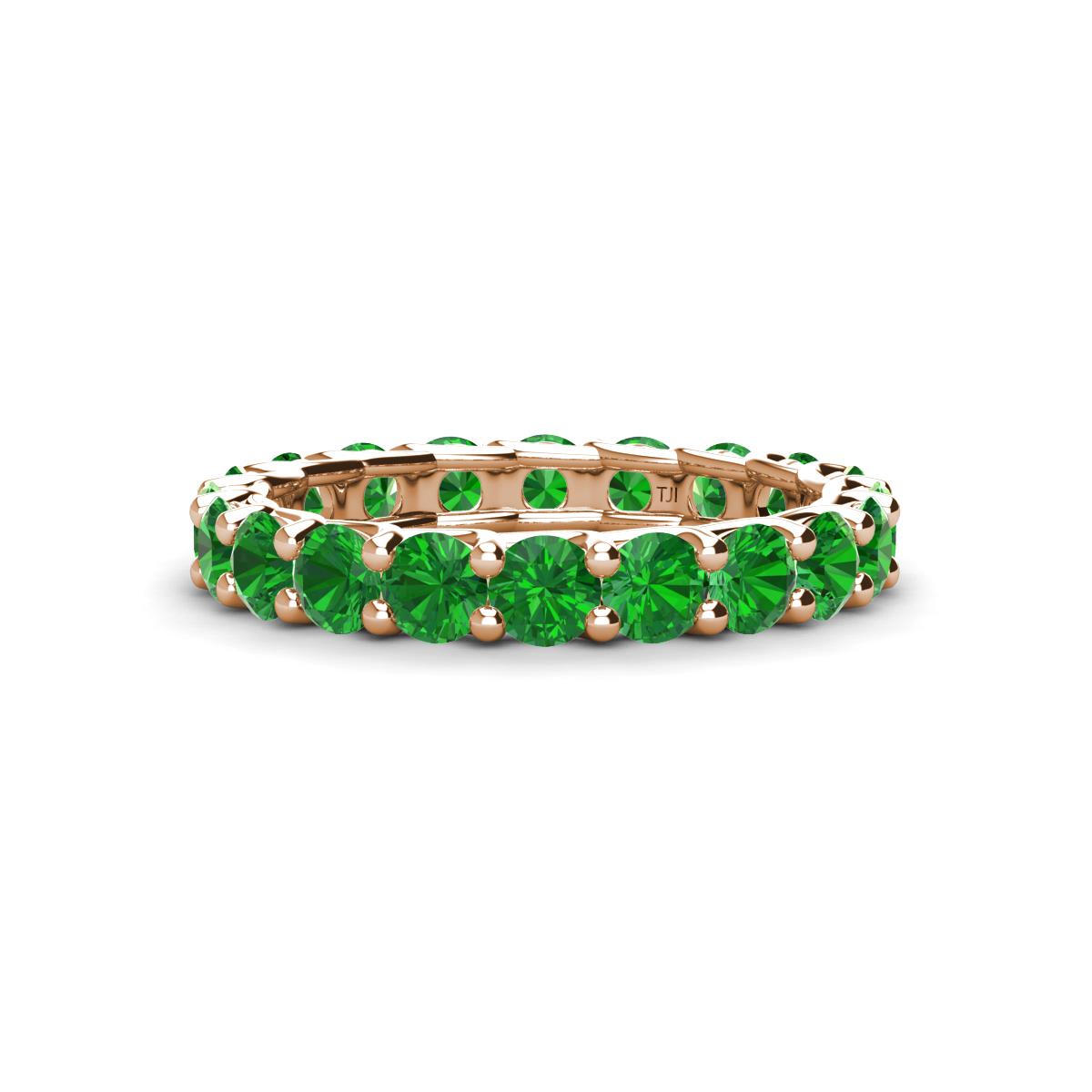 Laida 3.40 mm Green Garnet Eternity Band 