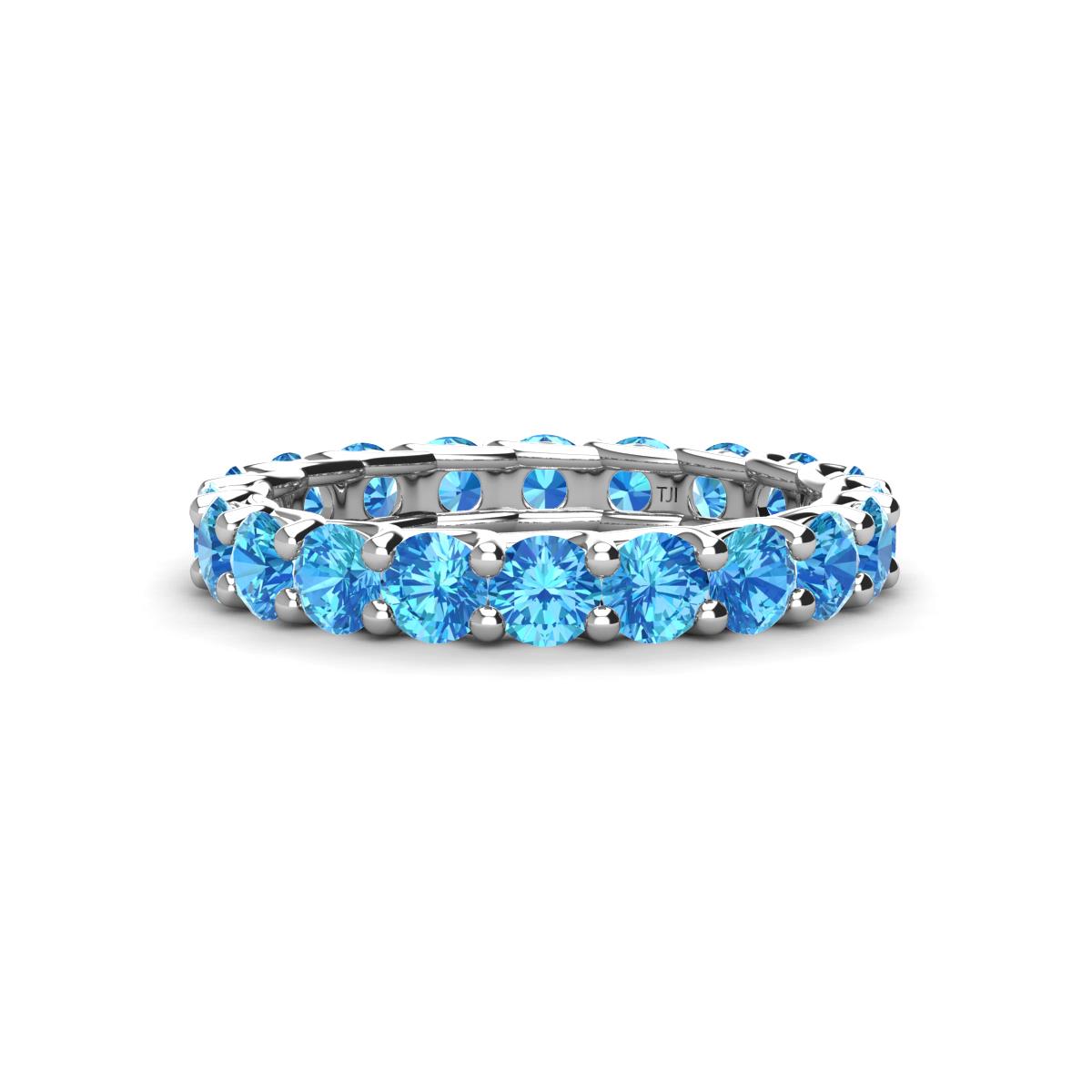 Laida 3.40 mm Blue Topaz Eternity Band 