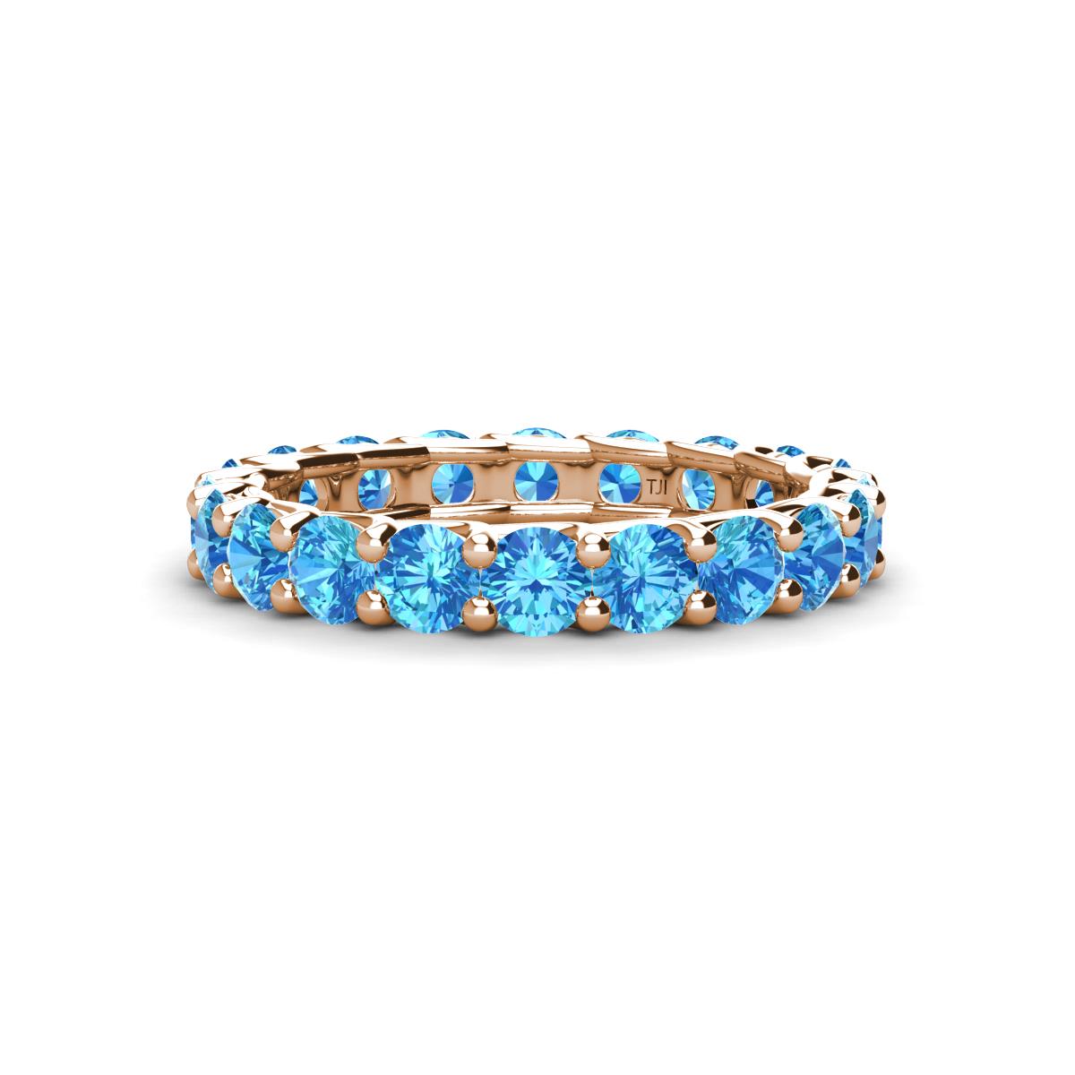 Laida 3.40 mm Blue Topaz Eternity Band 
