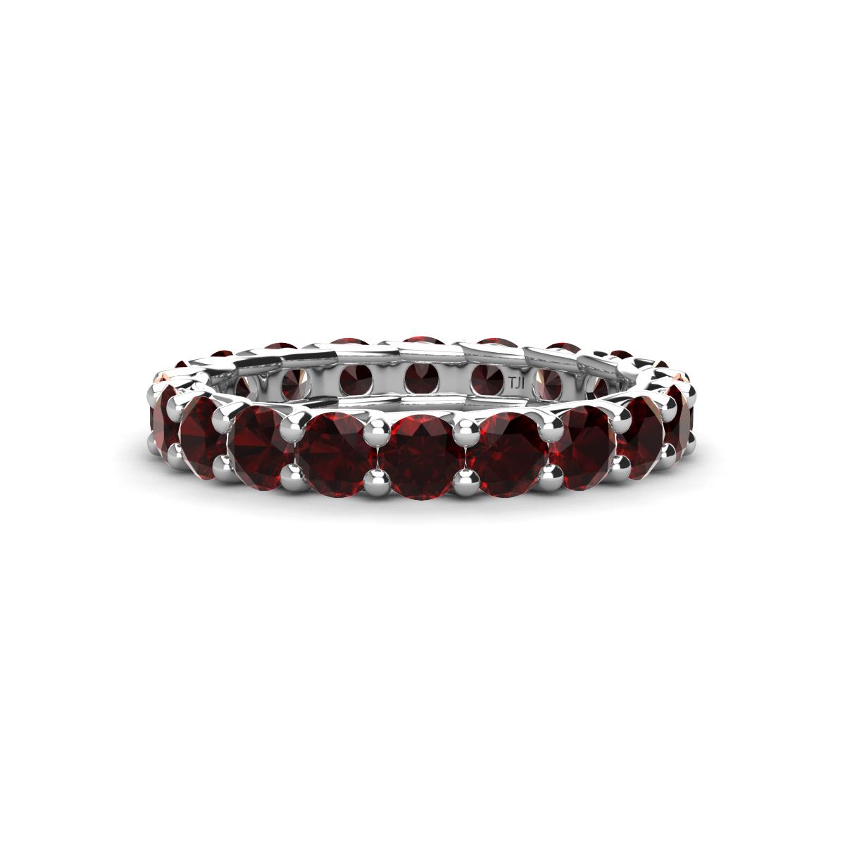 Laida 3.40 mm Red Garnet Eternity Band 