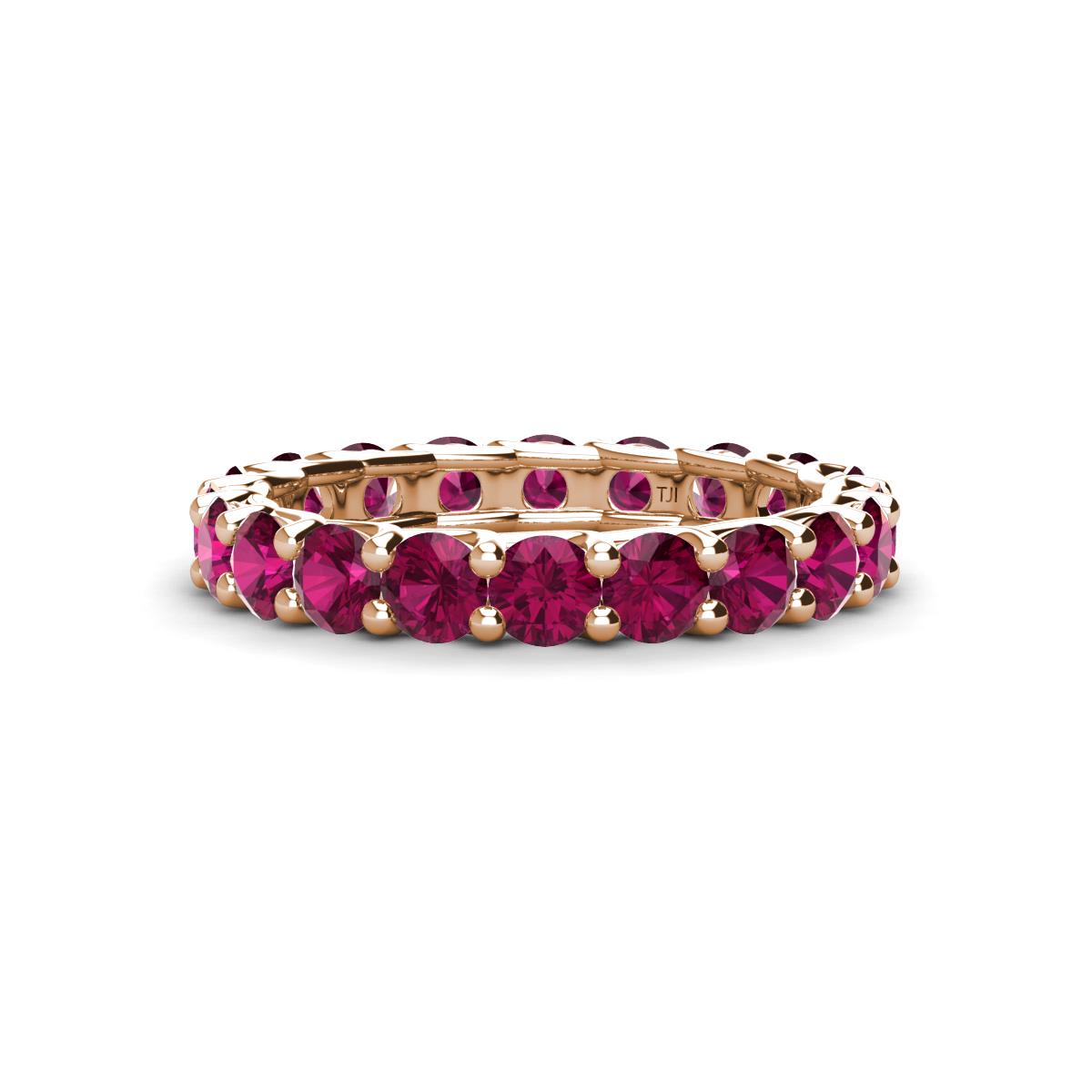Laida 3.40 mm Rhodolite Garnet Eternity Band 