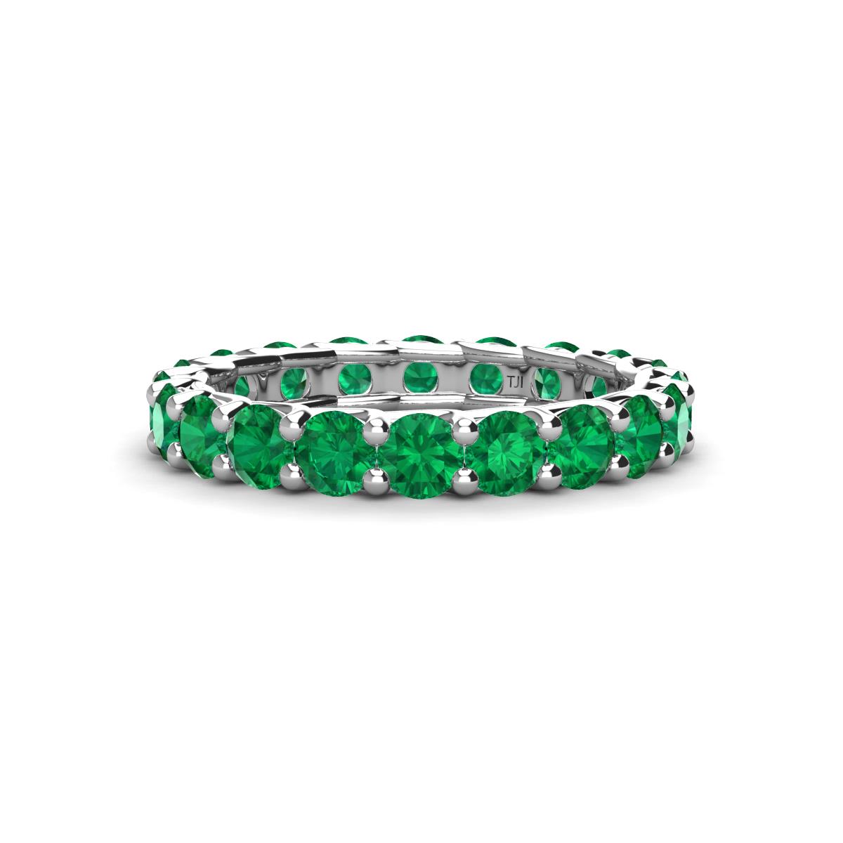 Laida 3.40 mm Emerald Eternity Band 