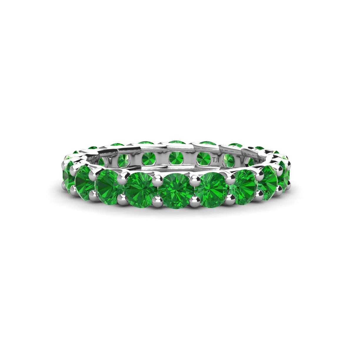 Laida 3.40 mm Green Garnet Eternity Band 