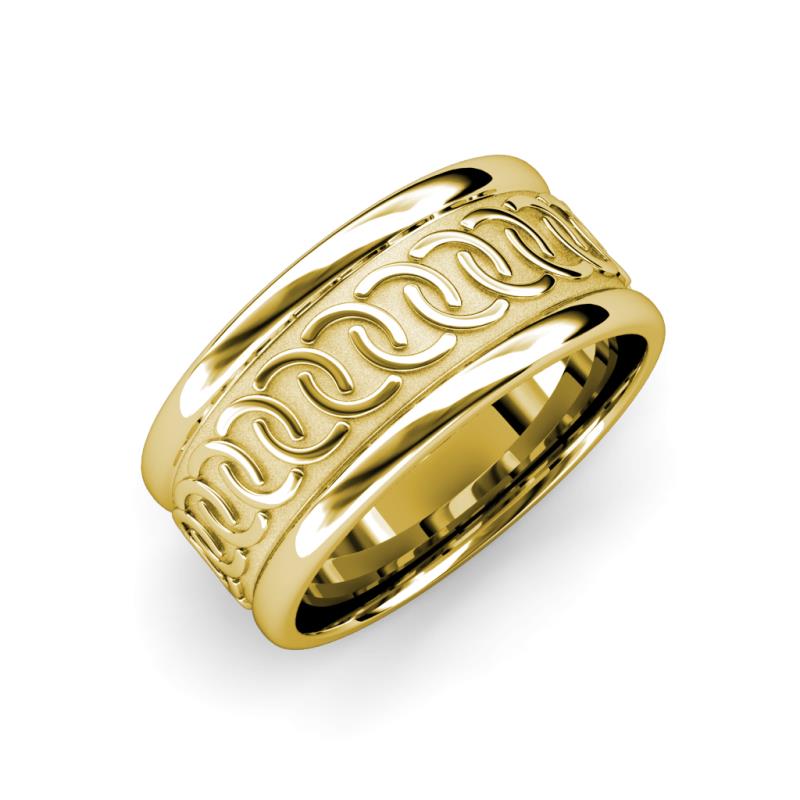 Eavan High Polish Celtic Wedding Band High Polish Unisex Celtic Wedding Band K Yellow Gold