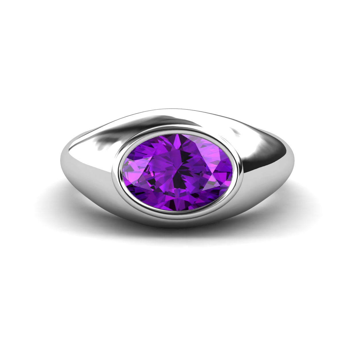 Dianne 2.00 ct Oval Shape Amethyst Women Solitaire Engagement Ring 