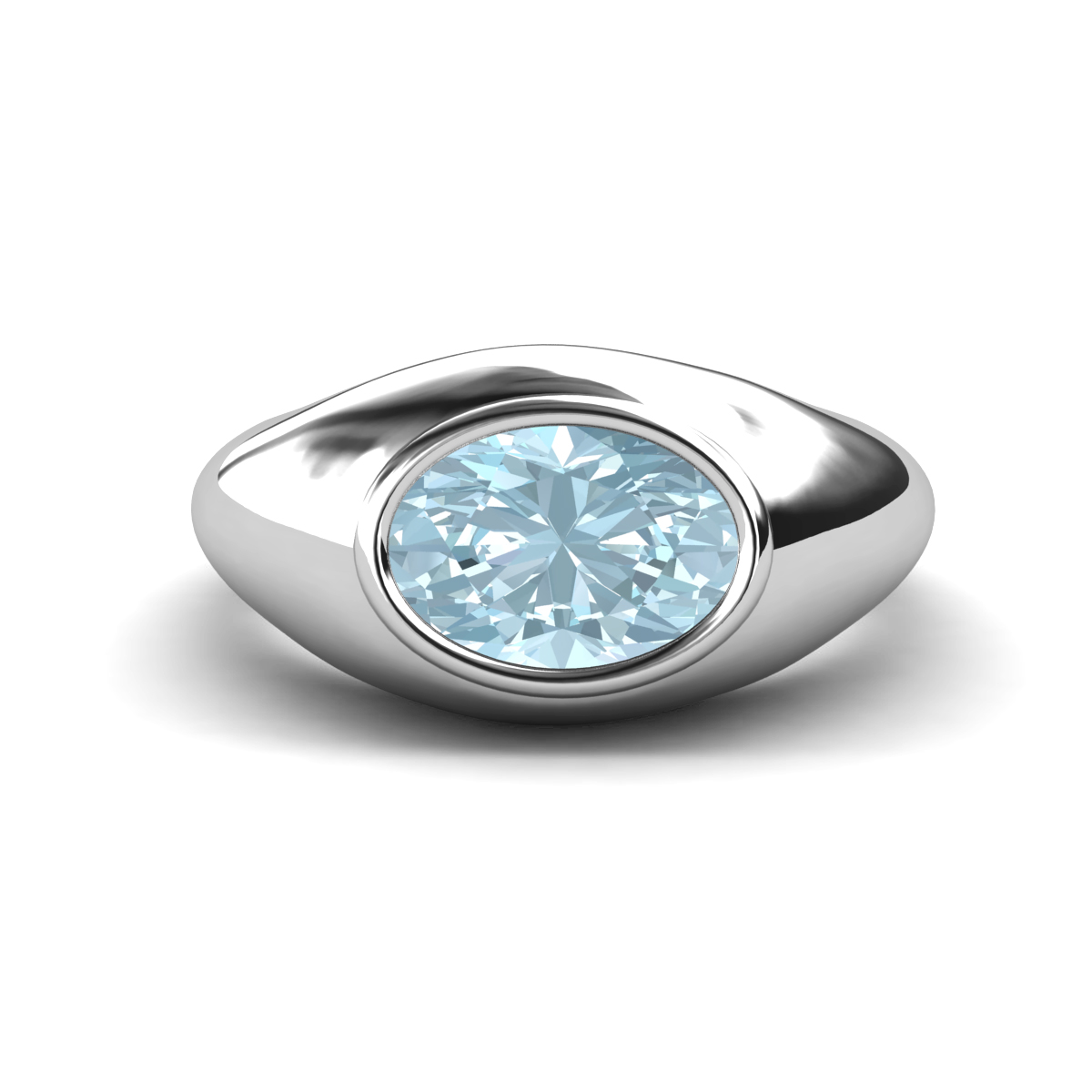 Dianne 1.75 ct Oval Shape Aquamarine Women Solitaire Engagement Ring 