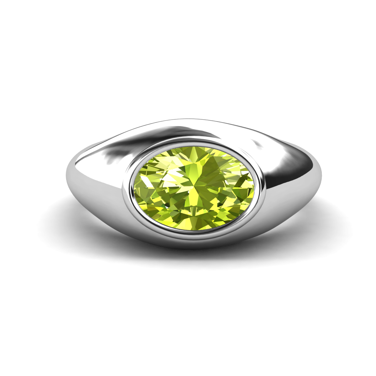 Dianne 2.00 ct Oval Shape Peridot Women Solitaire Engagement Ring 