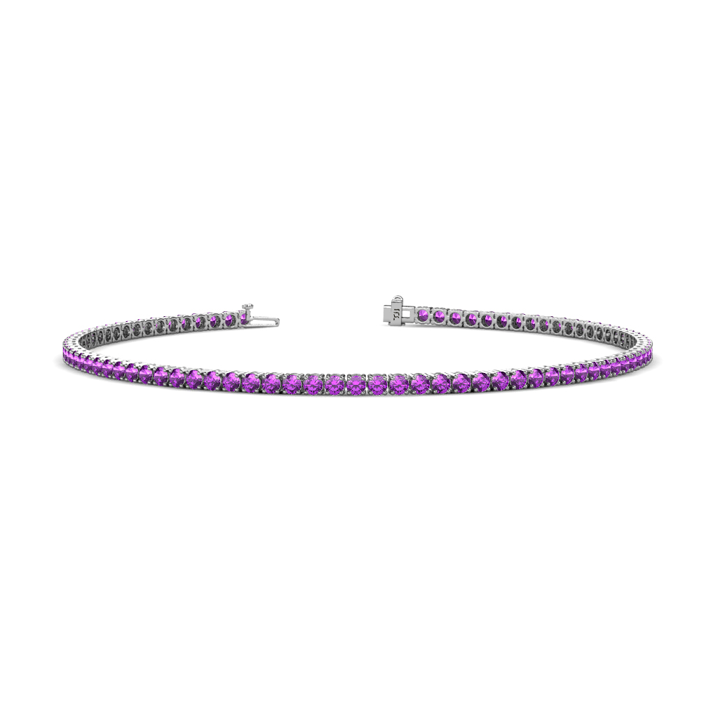 Leslie 2.60 ctw Amethyst Eternity Tennis Bracelet 