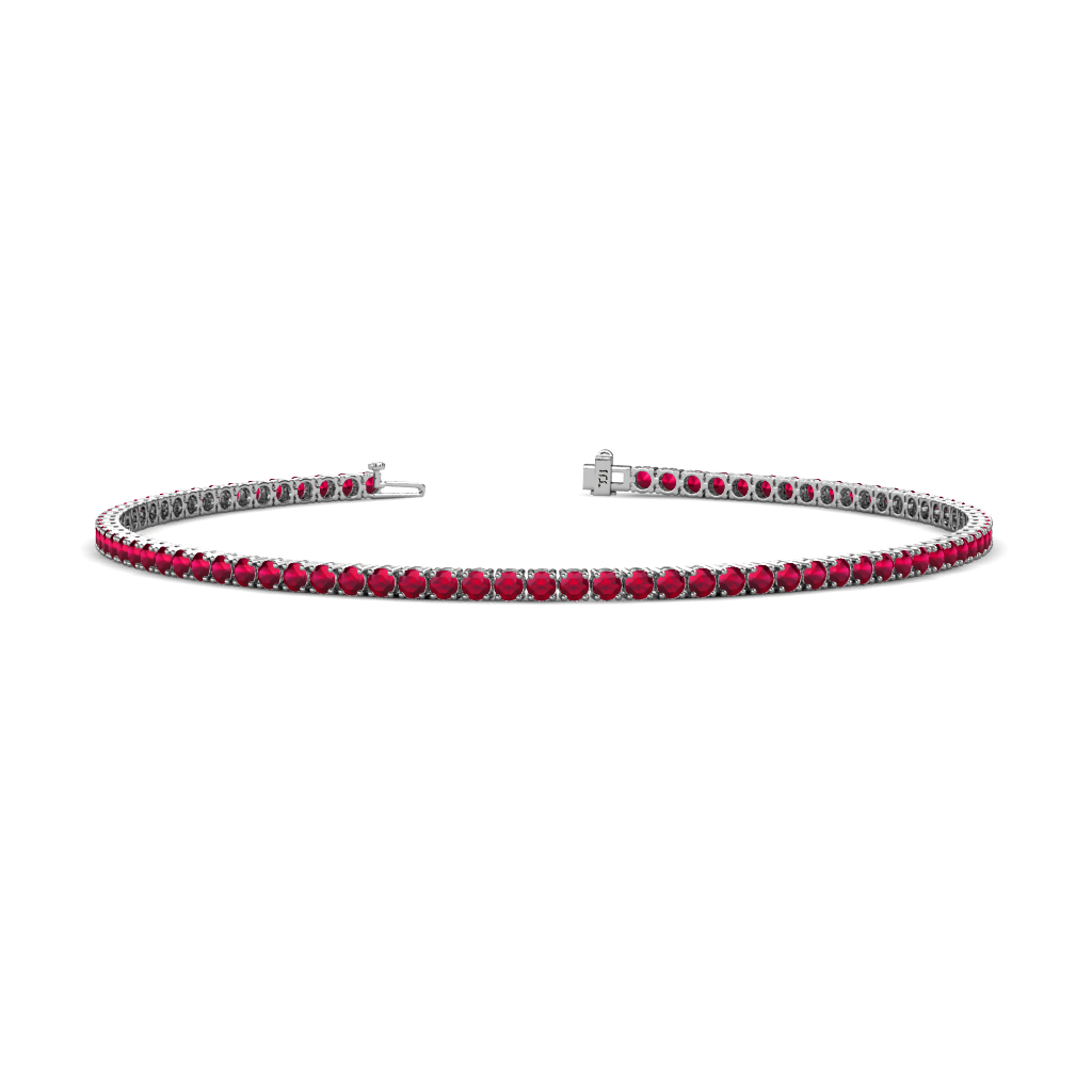 Leslie 2.28 ctw Ruby Eternity Tennis Bracelet 