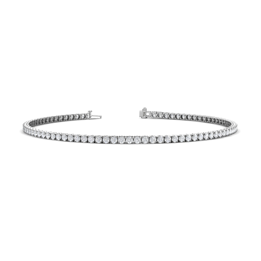 Leslie 2.05 ctw White Sapphire Eternity Tennis Bracelet 