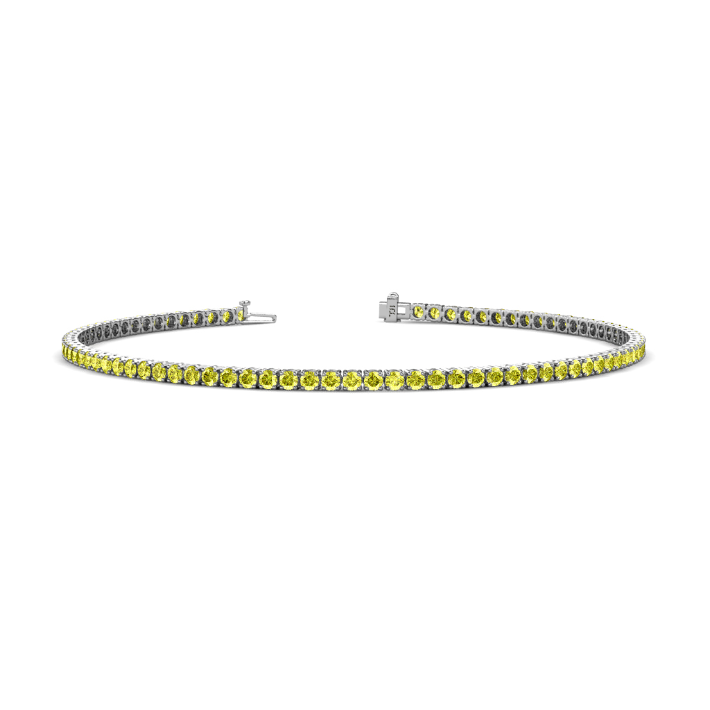 Leslie 1.95 ctw Yellow Diamond Eternity Tennis Bracelet 