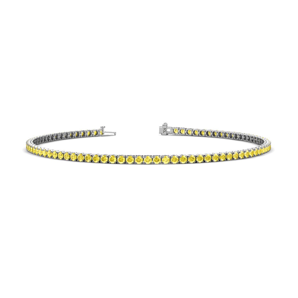 Leslie 1.95 ctw Yellow Sapphire Eternity Tennis Bracelet 