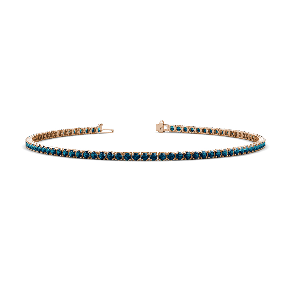 Leslie 1.95 ctw Blue Diamond Eternity Tennis Bracelet 