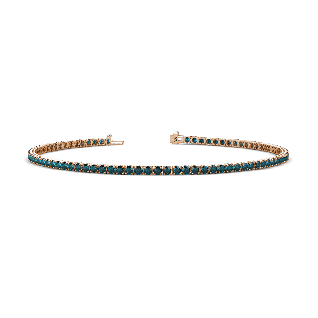 Leslie 1.63 ctw London Blue Topaz Eternity Tennis Bracelet 