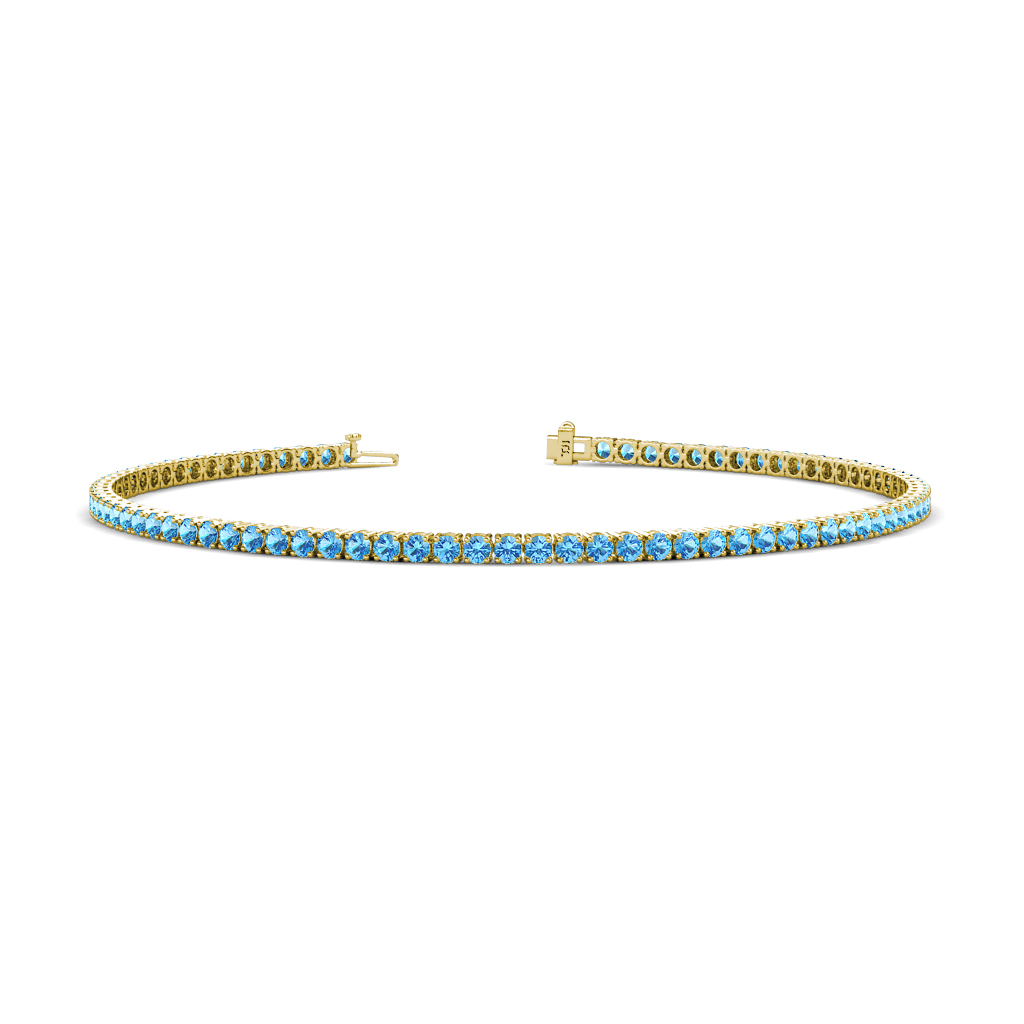 Leslie 1.63 ctw Blue Topaz Eternity Tennis Bracelet 