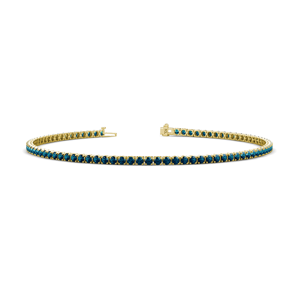 Leslie 1.95 ctw Blue Diamond Eternity Tennis Bracelet 