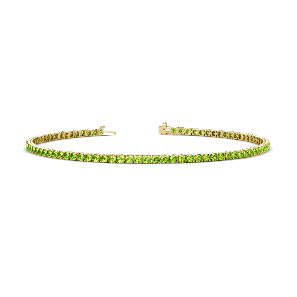 Leslie 2.39 ctw Peridot Eternity Tennis Bracelet 